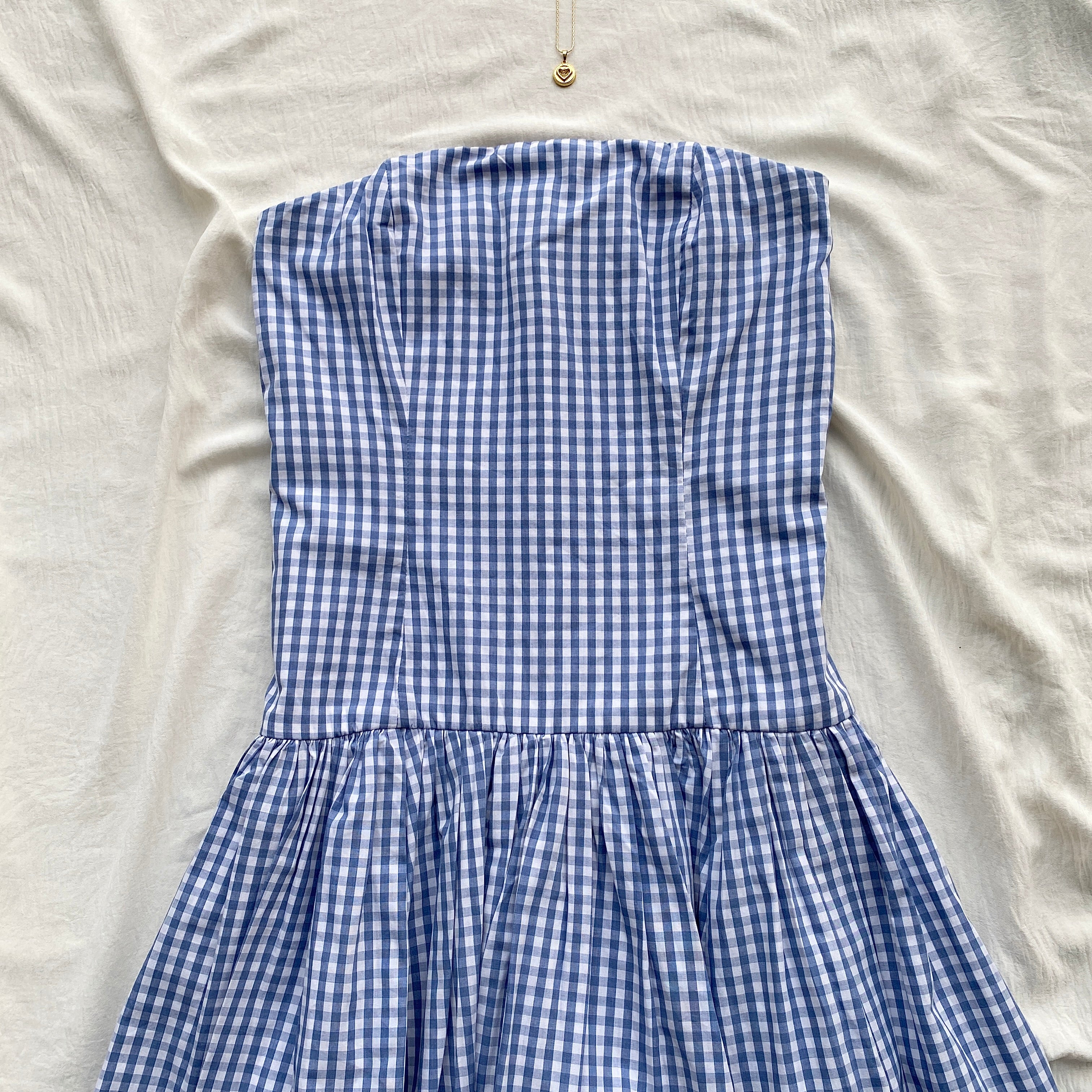 GINGHAM CORSET DRESS FROM ABERCROMBIE AND FITCH (Bust : 30-34, Upper Waist : 27-30)