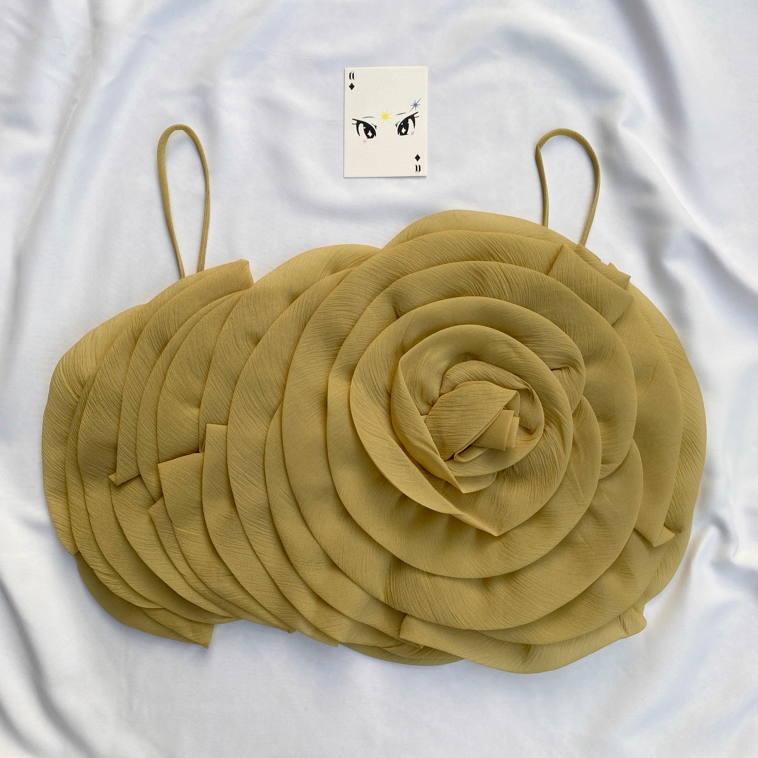 GREEN ROSE TOP (Bust : 32-34, Upper Waist : 28-30)