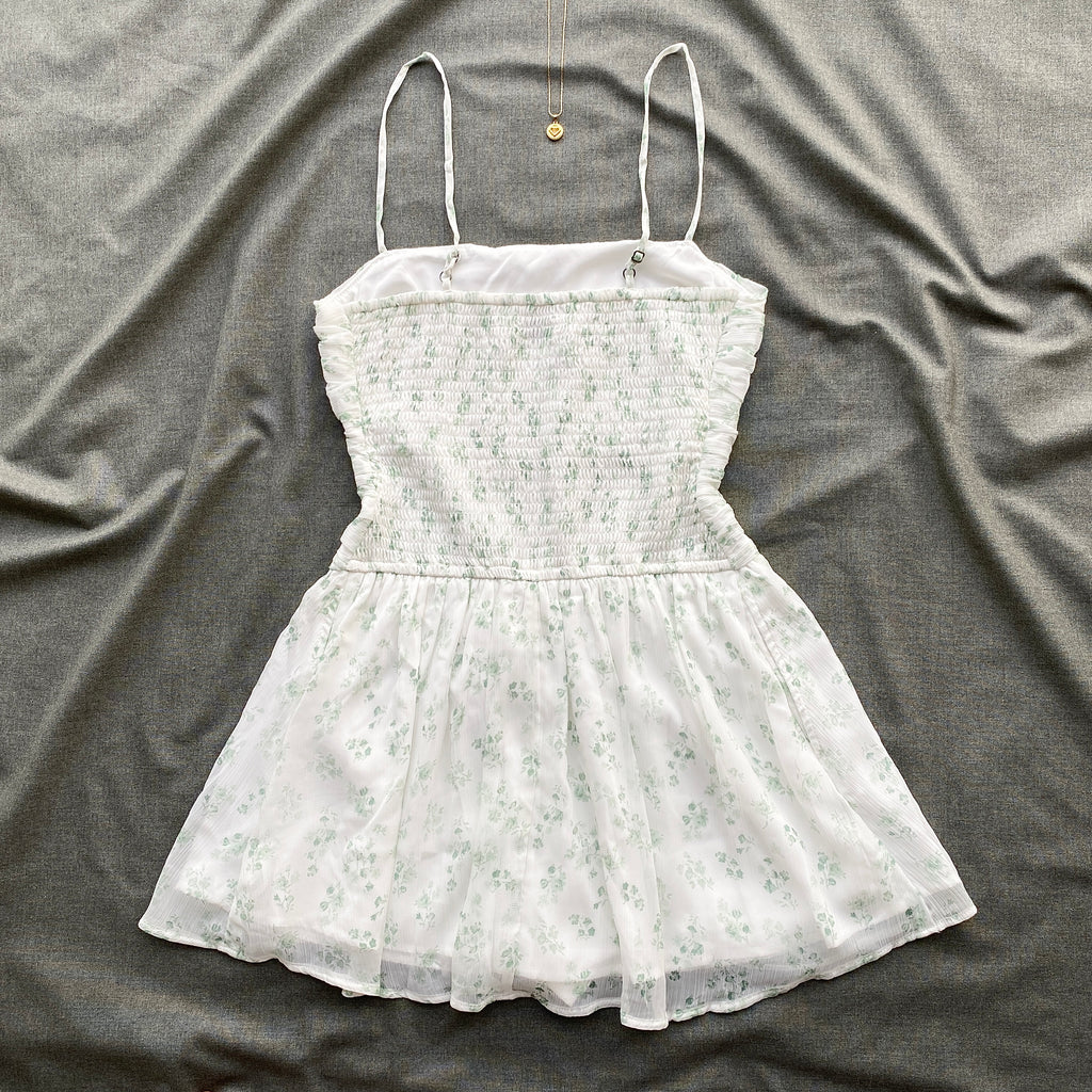 FLORAL RUCHED MINI DRESS FROM HOLLISTER (Bust : 30-34, Upper Waist : 24-28)