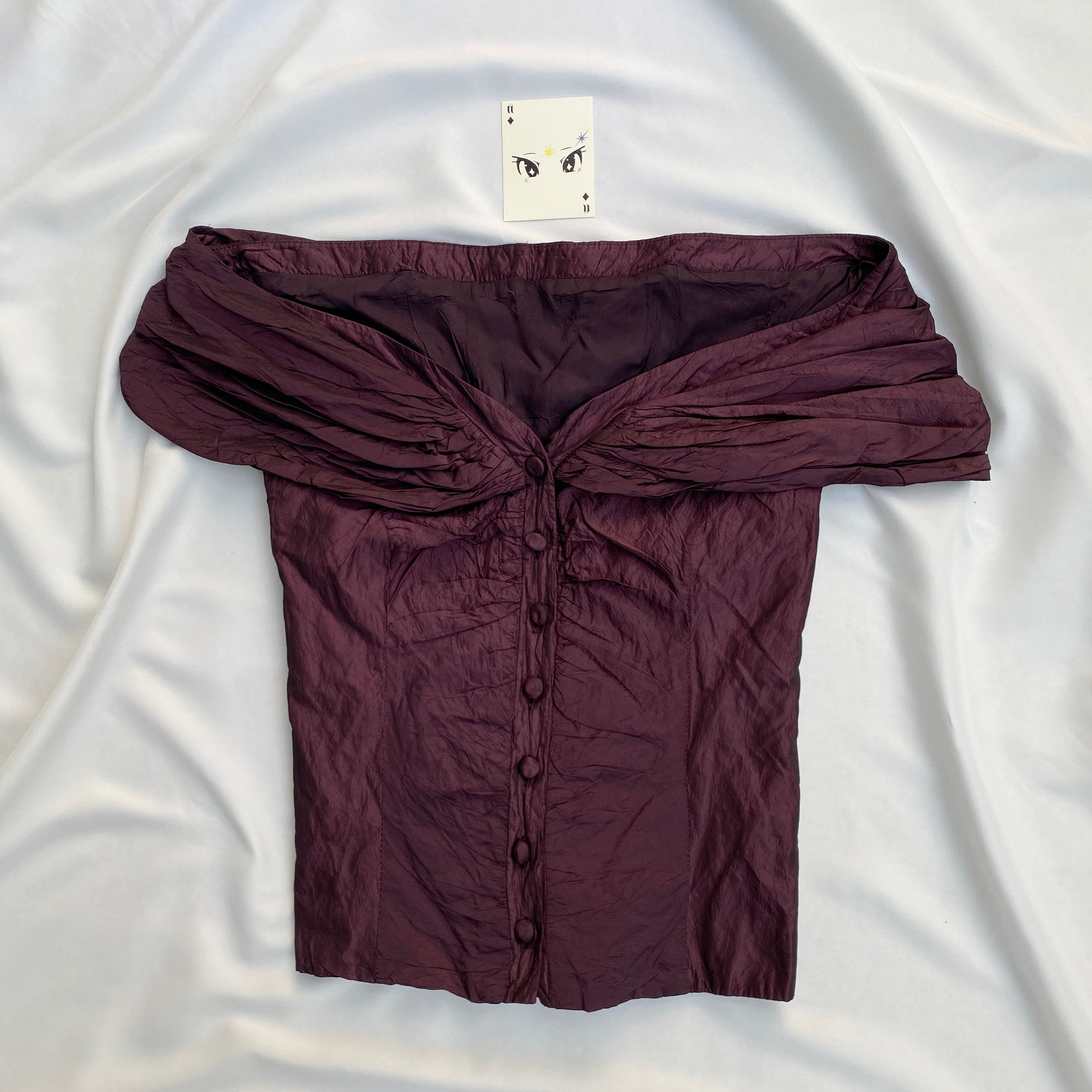 PURPLE OFF SHOULDER CORSET (Bust : 34-36, Upper Waist : 30-32)