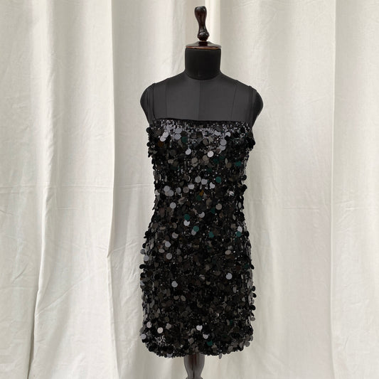 BLACK SEQUINNED DRESS (Bust : 38-40, Upper Waist : 36-40)