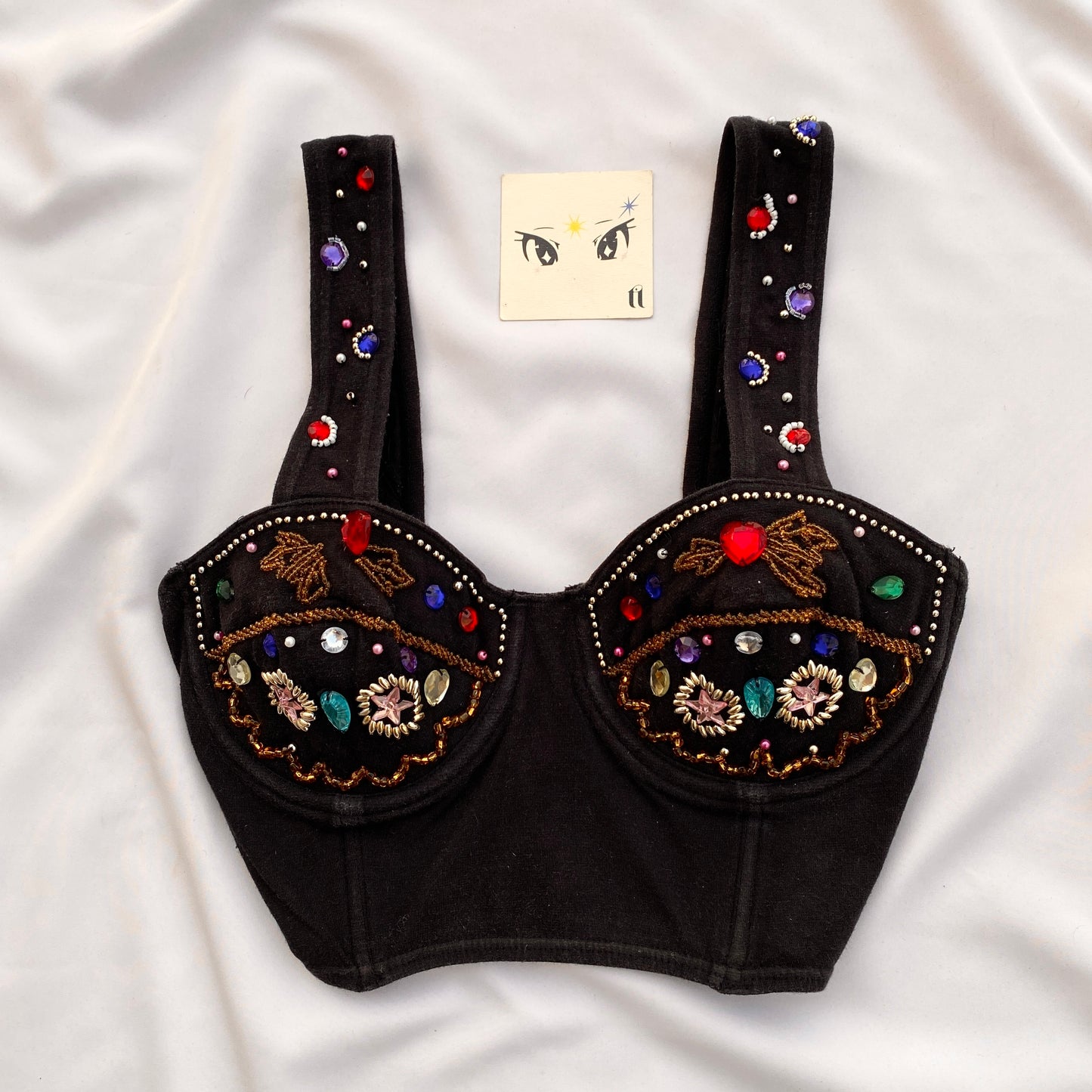 BLACK EMBELLISHED CORSET