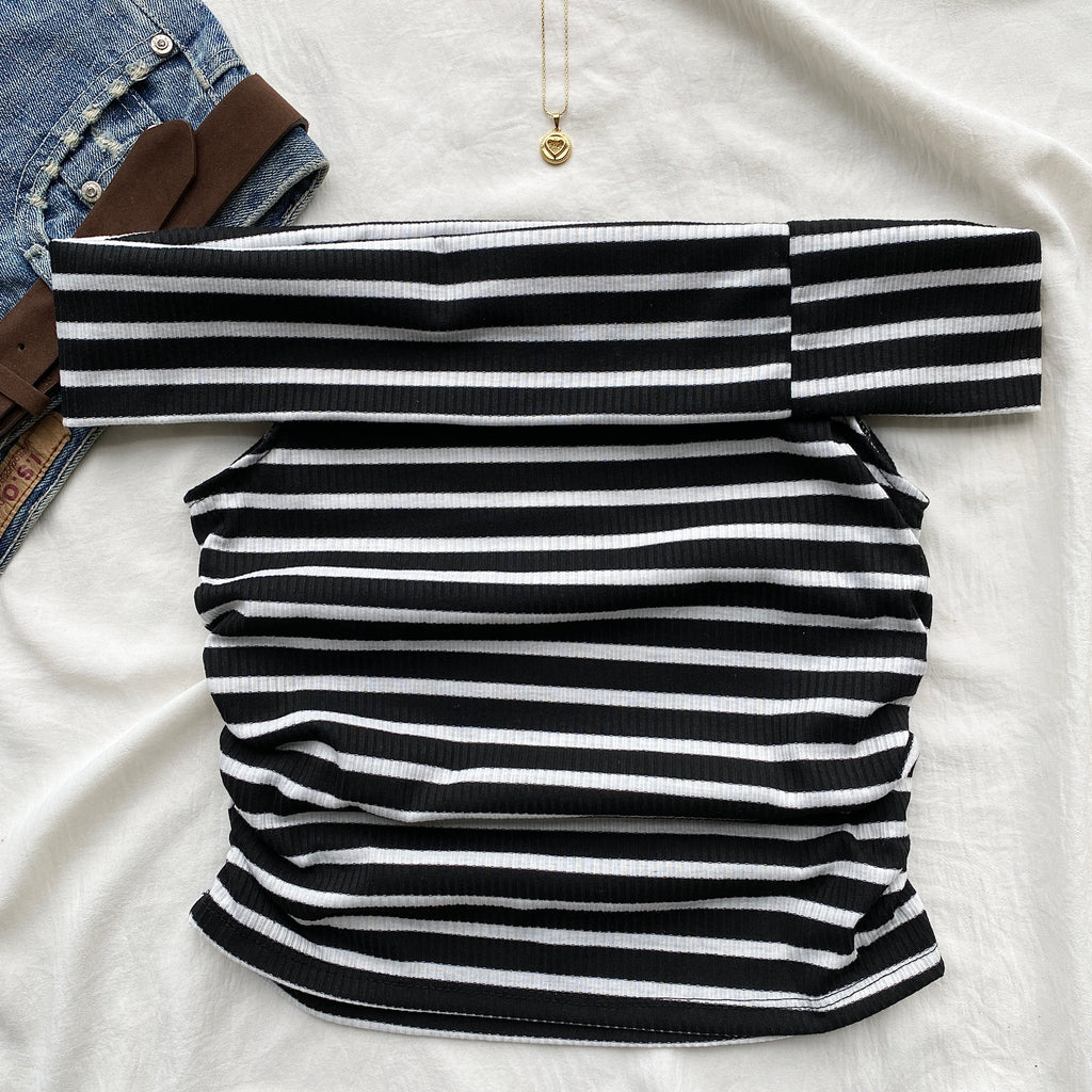 STRIPED OFF SHOULDER TOP (Bust : 28-32, Upper Waist : 24-28)