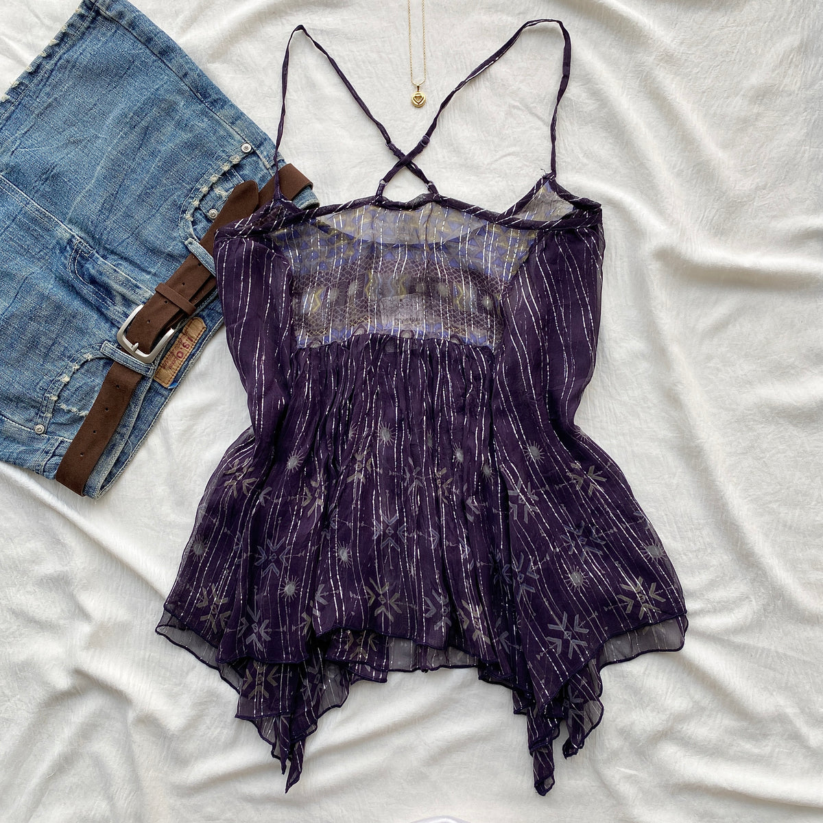 PURPLE MESH TOP FROM FREE PEOPLE (Sizes available)