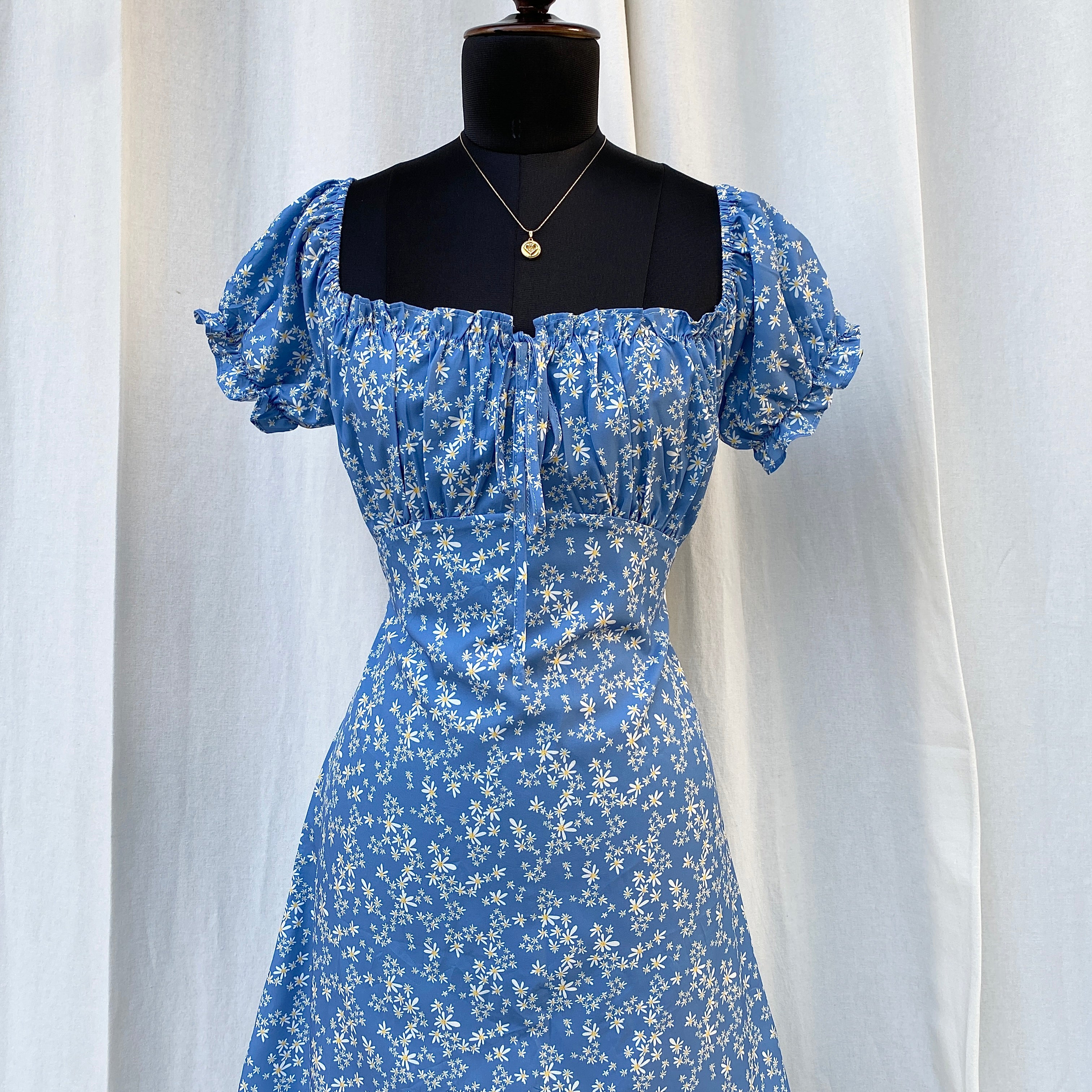 FLORAL DRESS (Bust : 30-34, Upper Waist : 26-32)