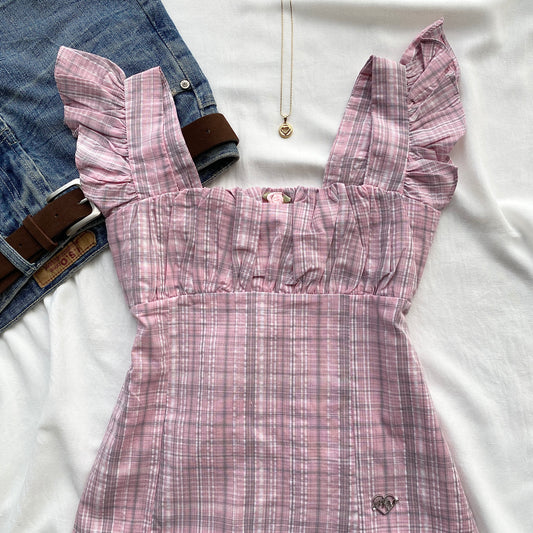 ROSALIE TOP IN PINK (Bust : 30-34, Upper Waist : 24-28)