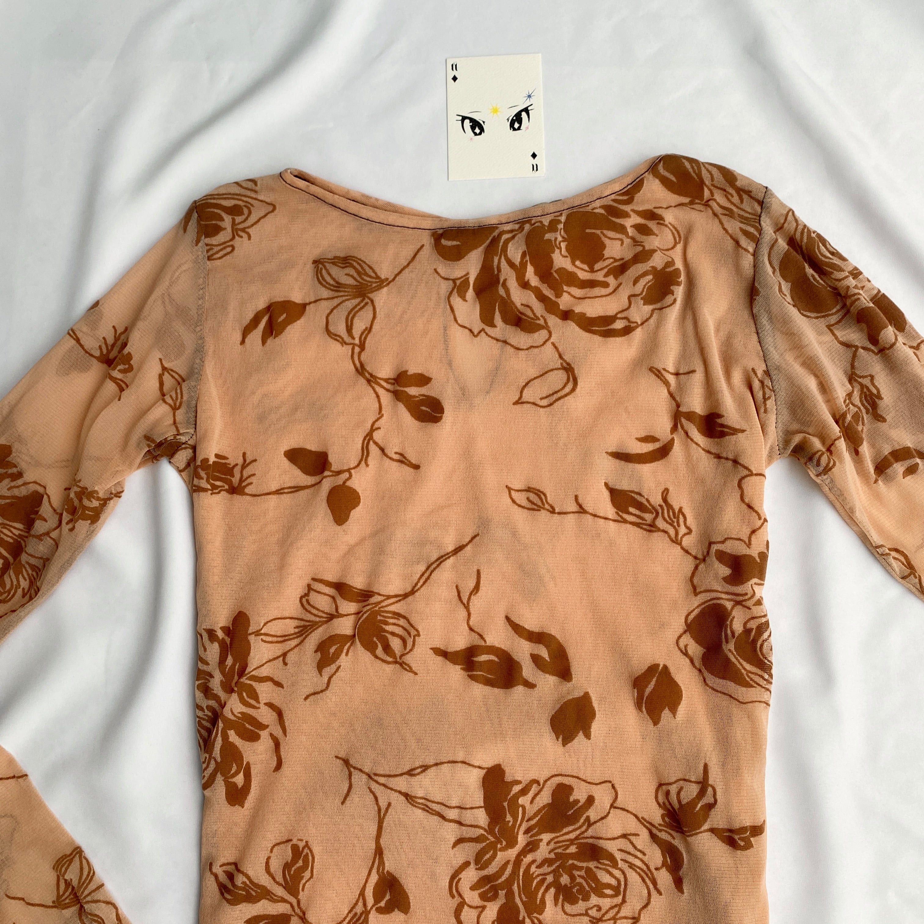 FLORAL FULL SLEEVED TOP (Bust : 32-34, Upper Waist : 28-36)