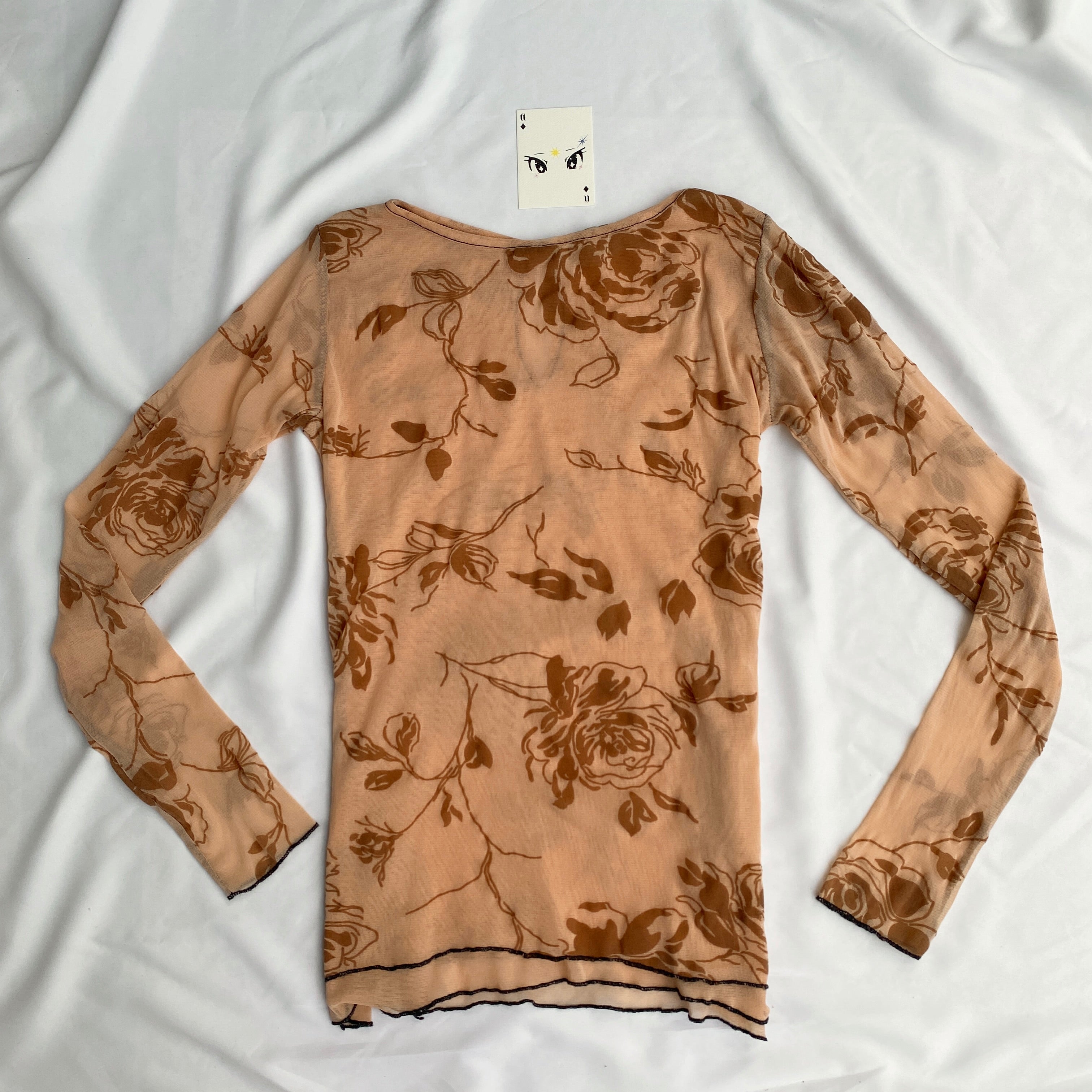 FLORAL FULL SLEEVED TOP (Bust : 32-34, Upper Waist : 28-36)