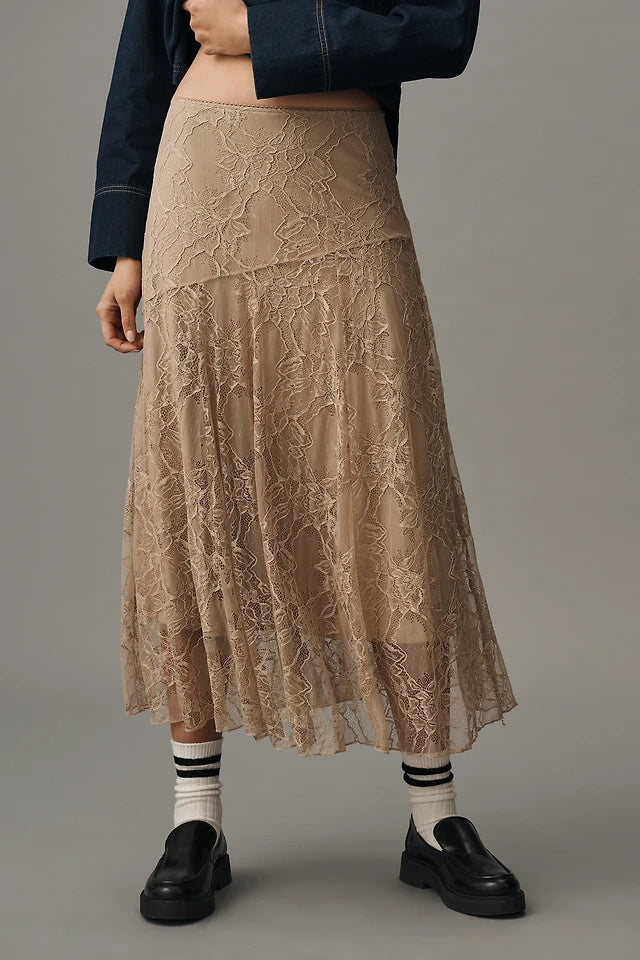 BEIGE LACE SKIRT FROM ANTHROPOLOGY (Sizes available)