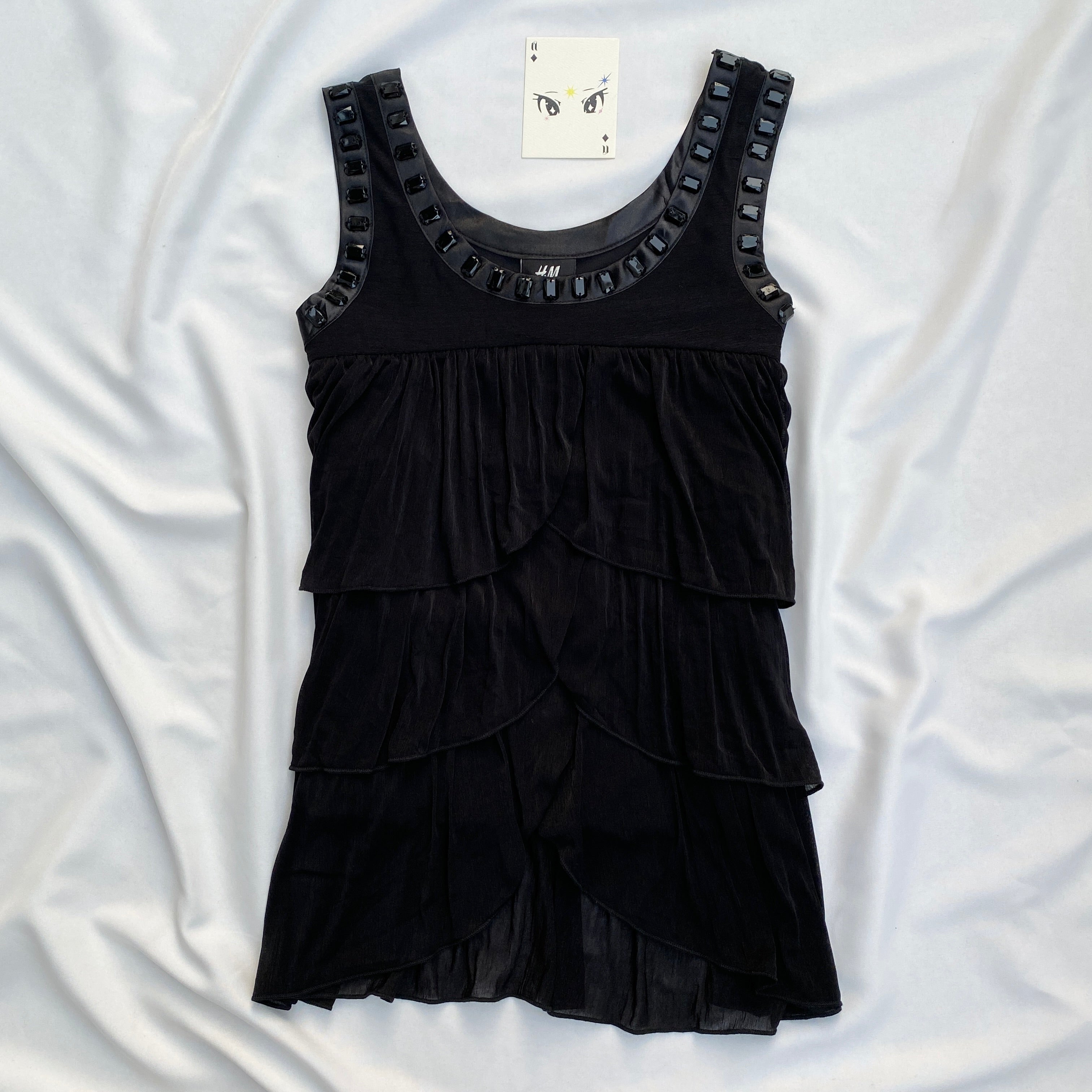 Y2K BLACK TOP FROM HM (Bust : 30-34, Upper Waist : 26-32)