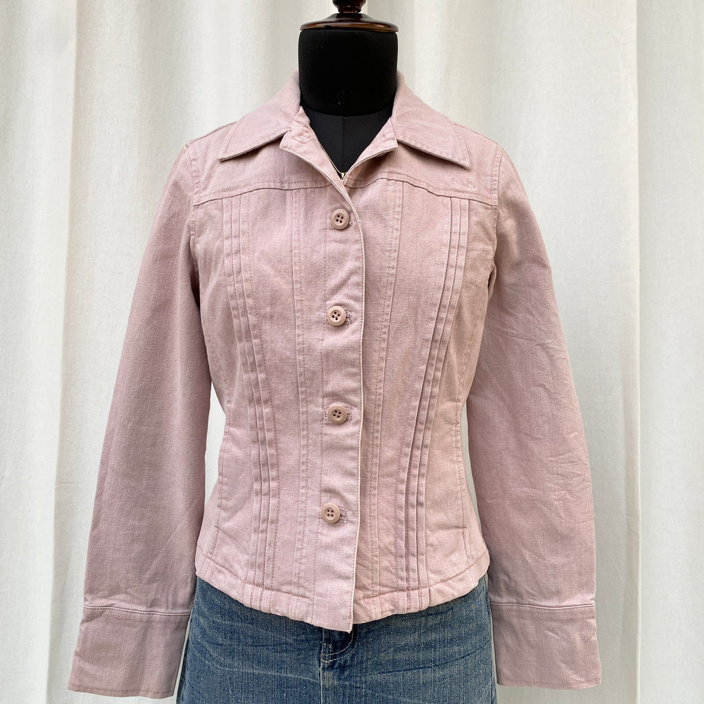 BLUSH PINK DENIM JACKET (Fits XS/S)