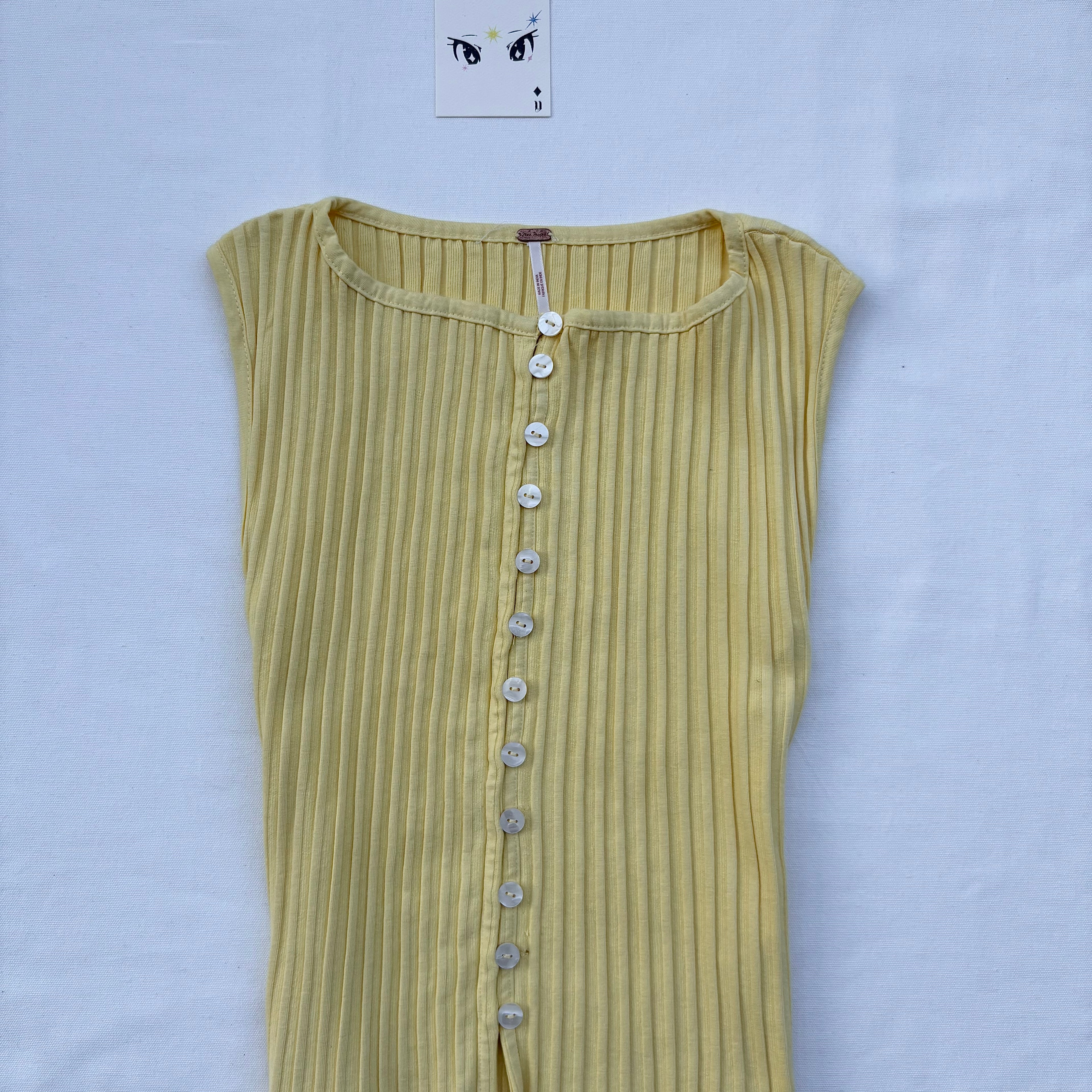 YELLOW  TOP FROM FREE PEOPLE (Bust : 30-34, Upper Waist : 26-36)