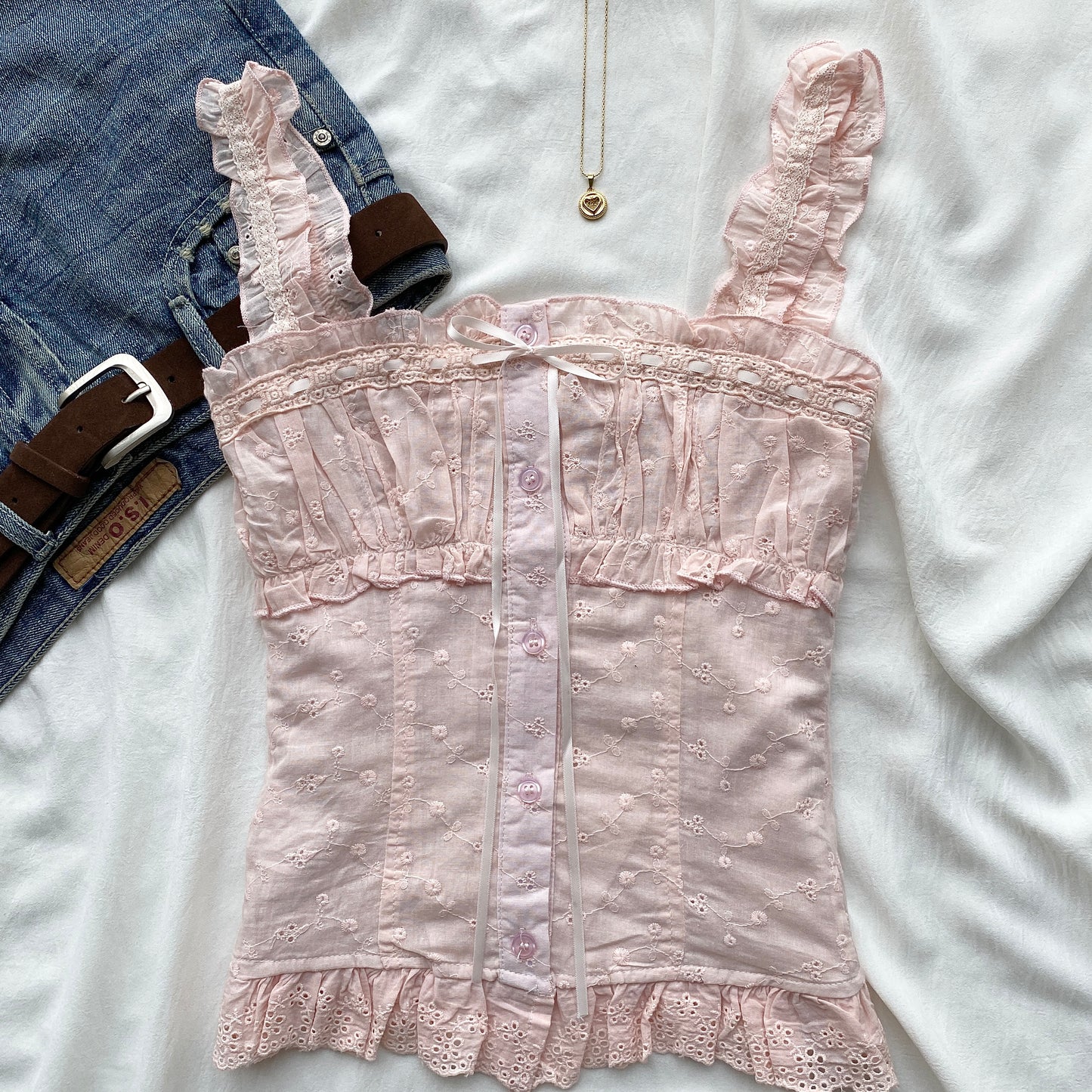 ROSÉ RUFFLE (Bust : 28-34, Upper Waist : 22-26)