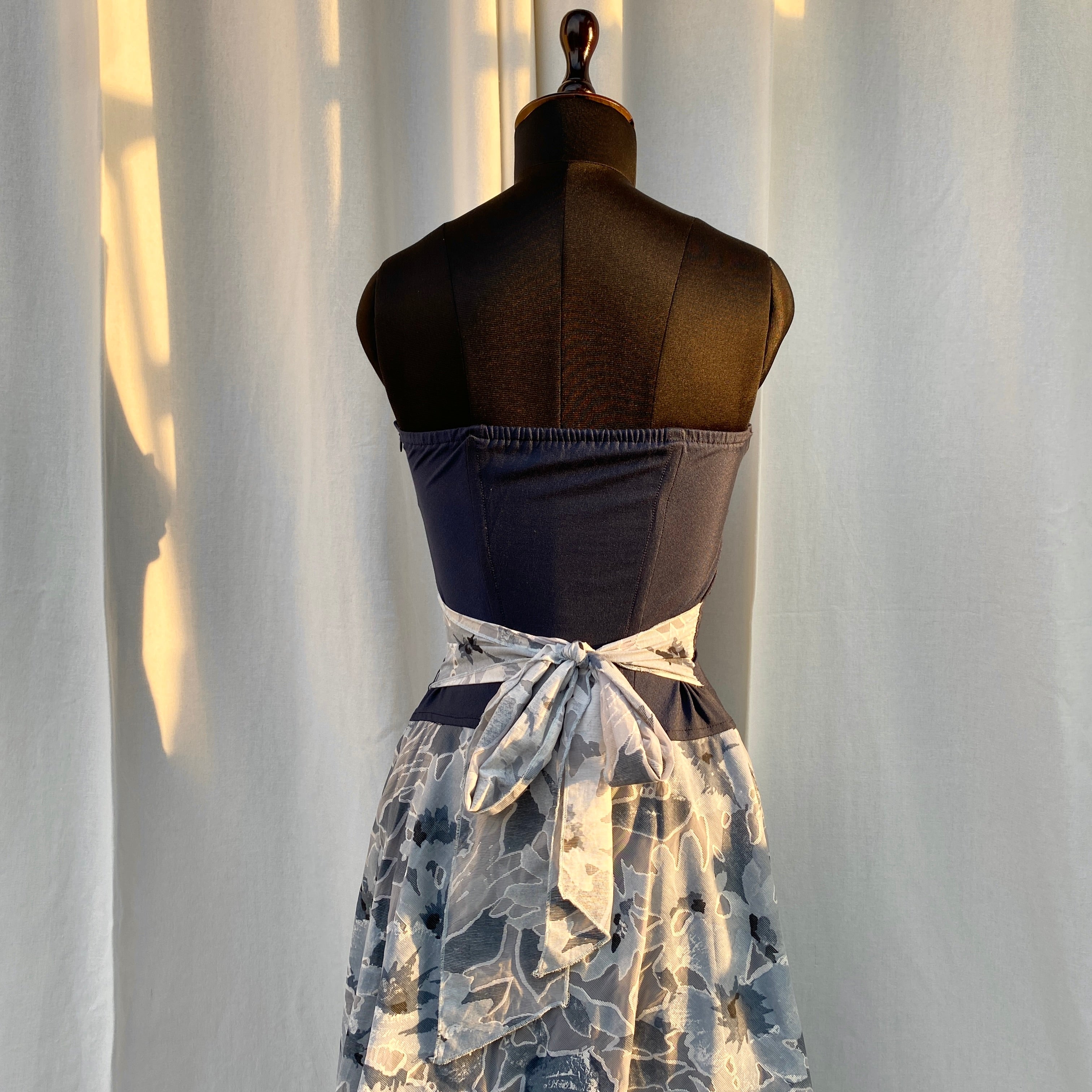 BLUE CORSET DRESS (Bust : 28-32, Upper Waist : 24-28)