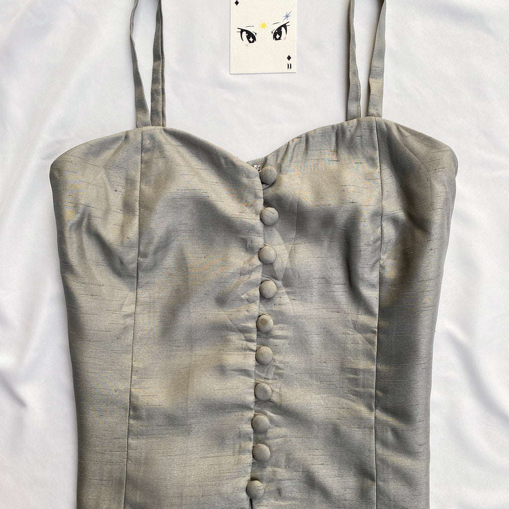 GREY CORSET (Bust : 34-36, Upper Waist : 30-32)
