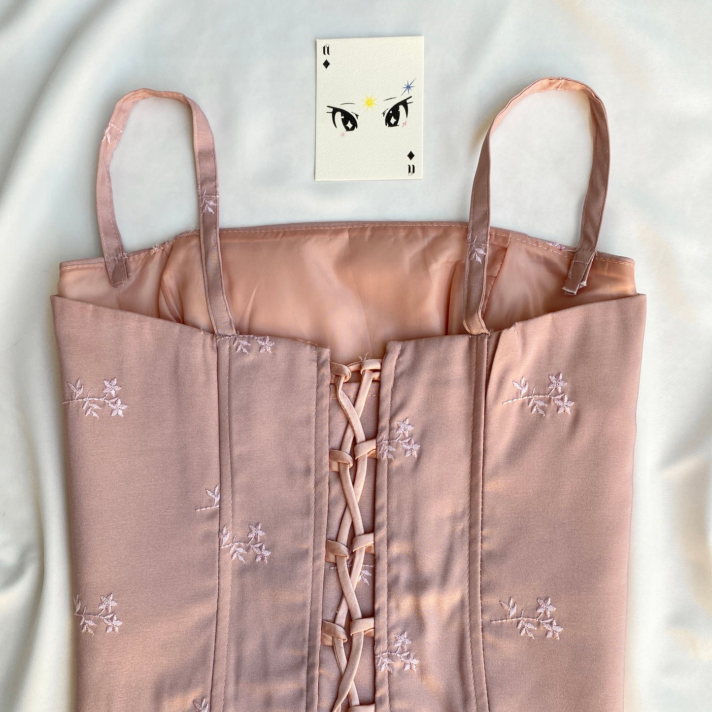 PINK EMBROIDERED CORSET (Bust : 30-34, Upper Waist : 28-32)