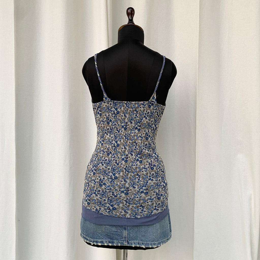 Y2K FLORAL TANK (Bust : 28-32, Upper Waist : 22-26)