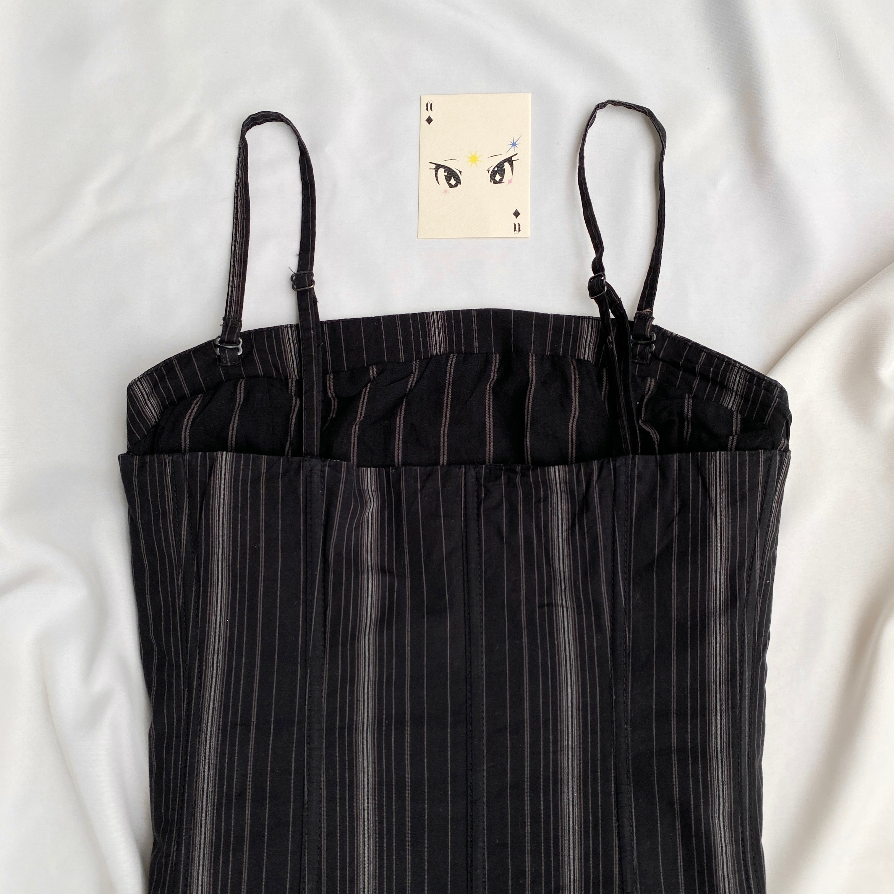 PINSTRIPE CORSET FROM HM (Bust : 34-36, Upper Waist : 28-32)