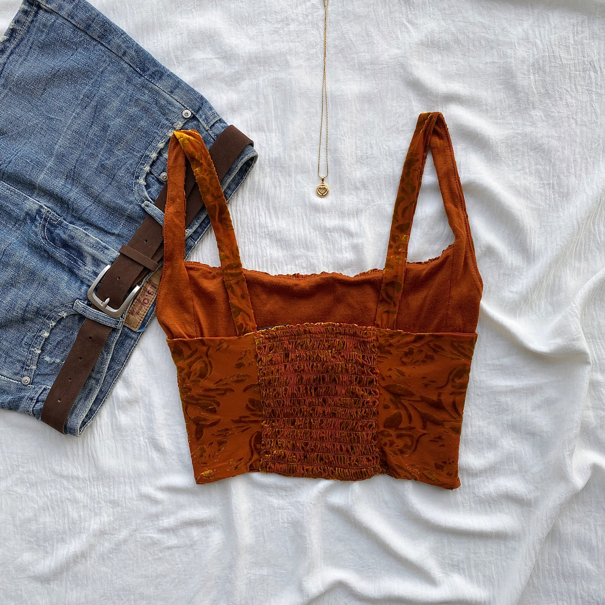 BROWN TOP FROM URBAN OUTFITTERS (Bust : 34-38, Upper Waist : 29-34)