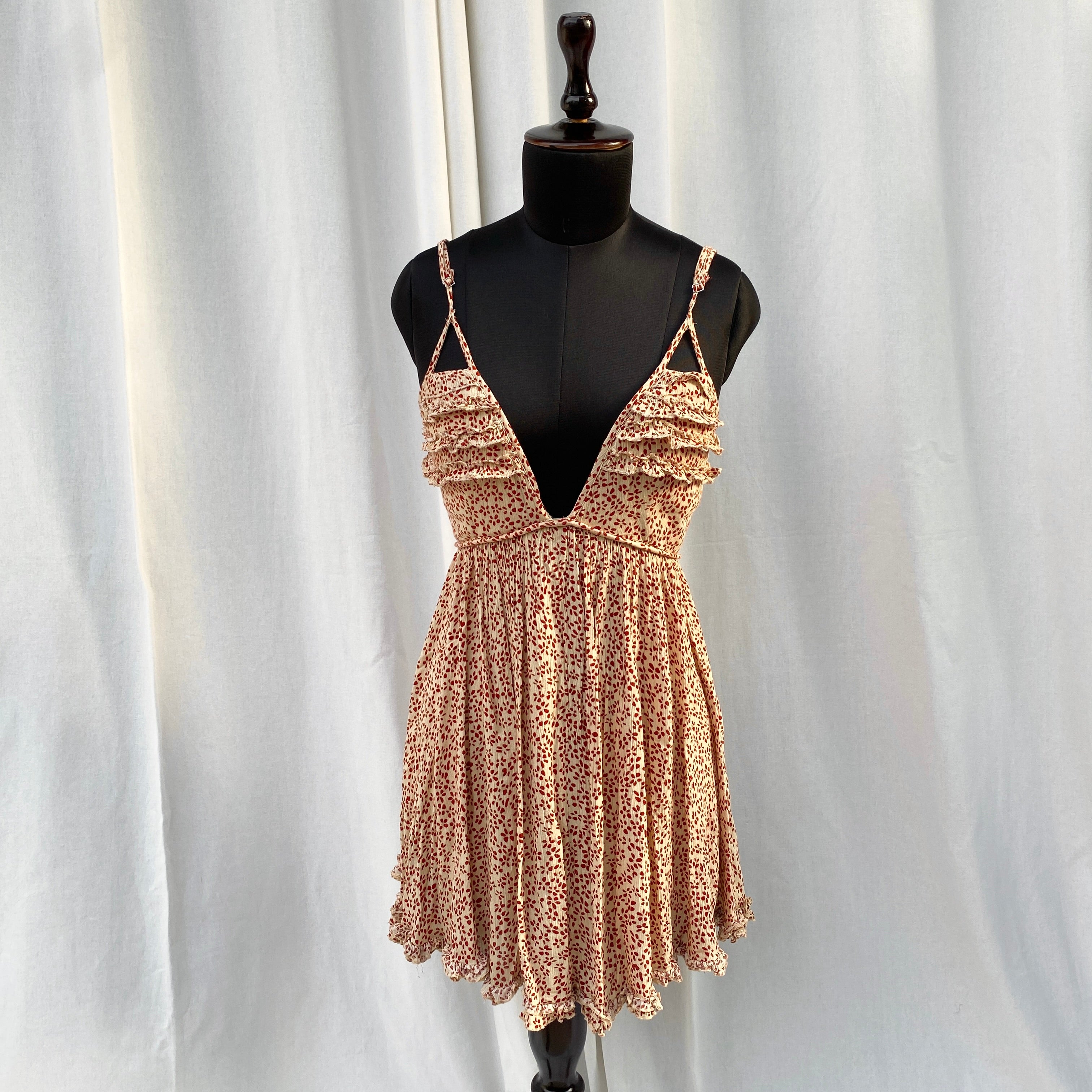 FLORAL SUNDRESS (Bust : 32-34, Upper Waist : 26-30)