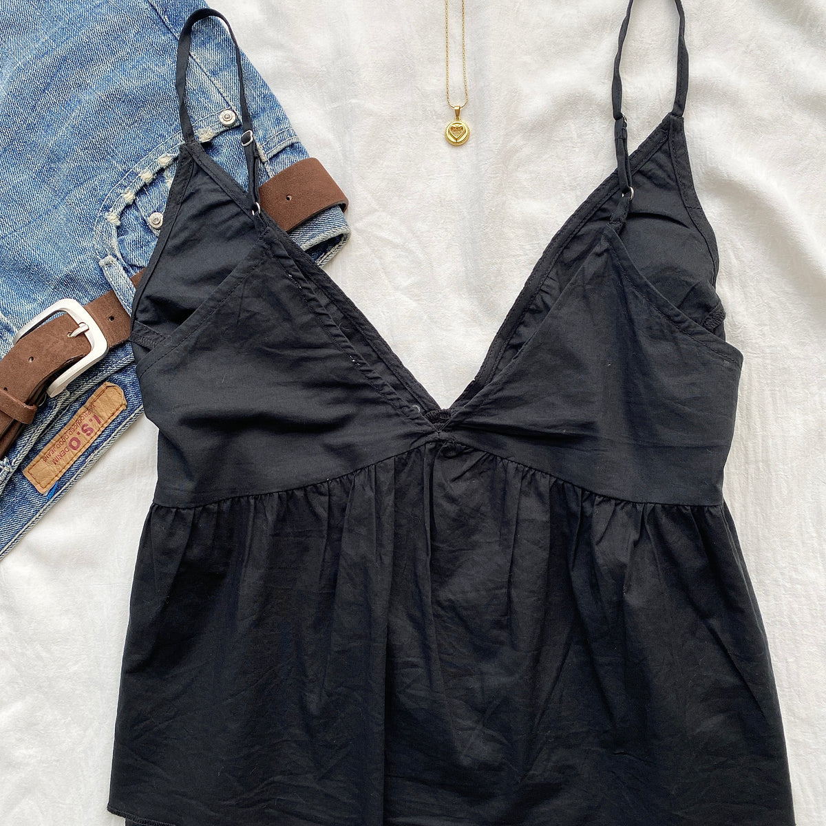BLACK STUDDED TOP FROM URBAN OUTFITTERS (Two sizes)