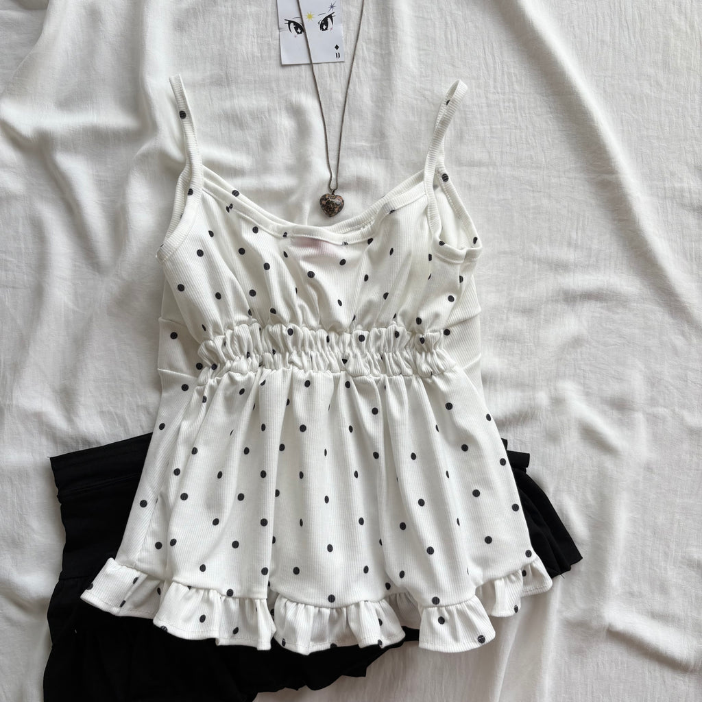 POLKA BABYDOLL TOP (Bust : 30-34, Upper Waist : 24-28)