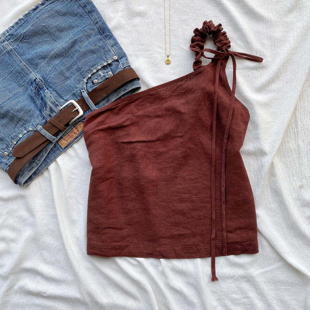 ONE SHOULDER TOP FROM FREE PEOPLE (Bust : 32-34, Upper Waist : 26-32)