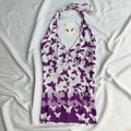 PURPLE BUTTERFLY HALTER TOP (Bust : 30-34, Upper Waist : 26-32)