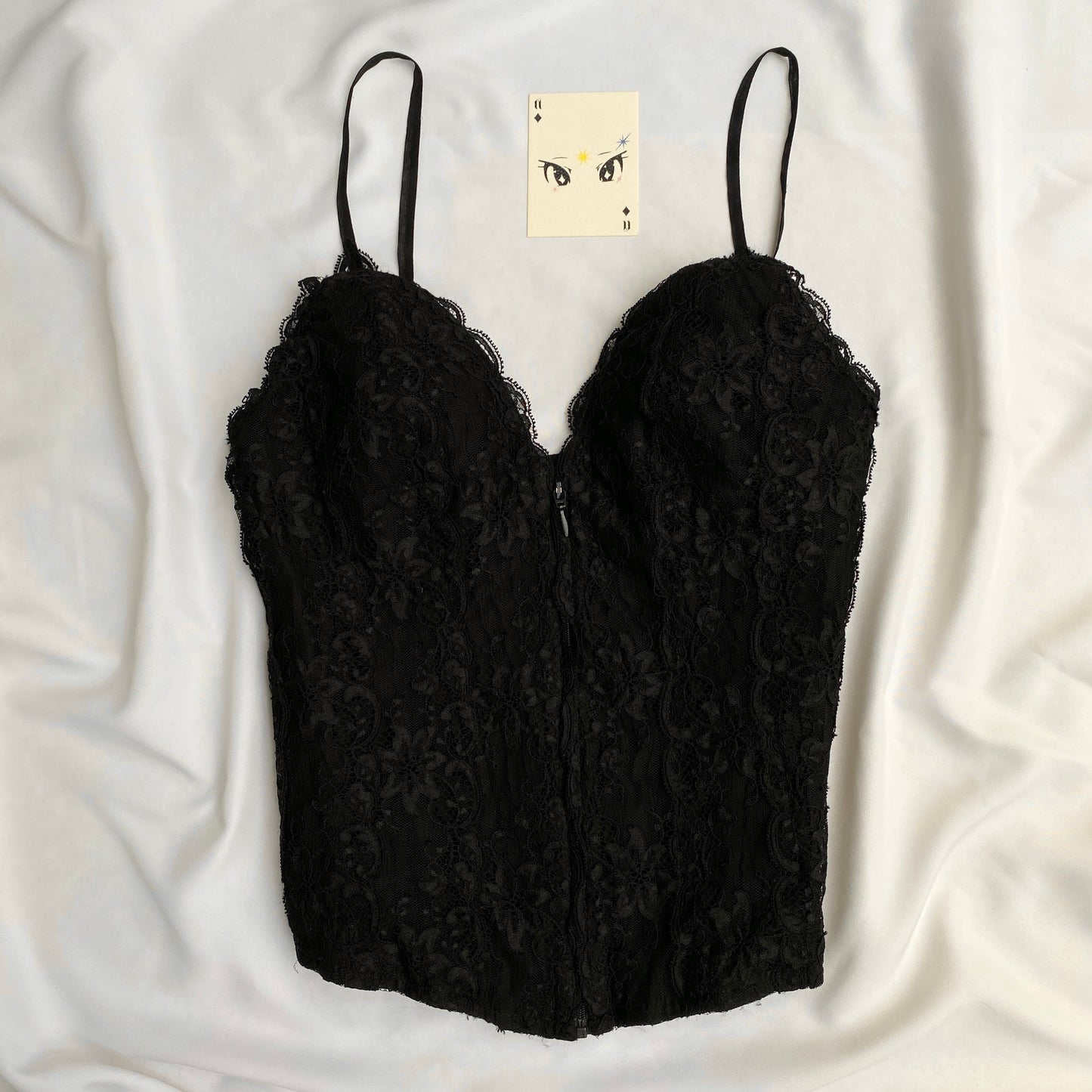 BLACK LACE CORSET (Bust : 34-36, Upper Waist : 28-30)