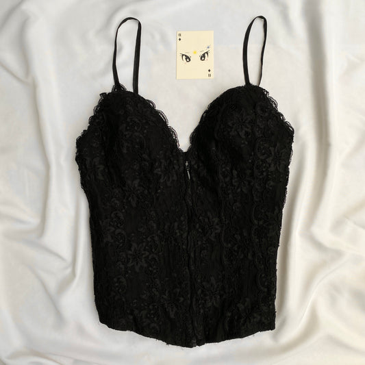 BLACK LACE CORSET (Bust : 34-36, Upper Waist : 28-30)