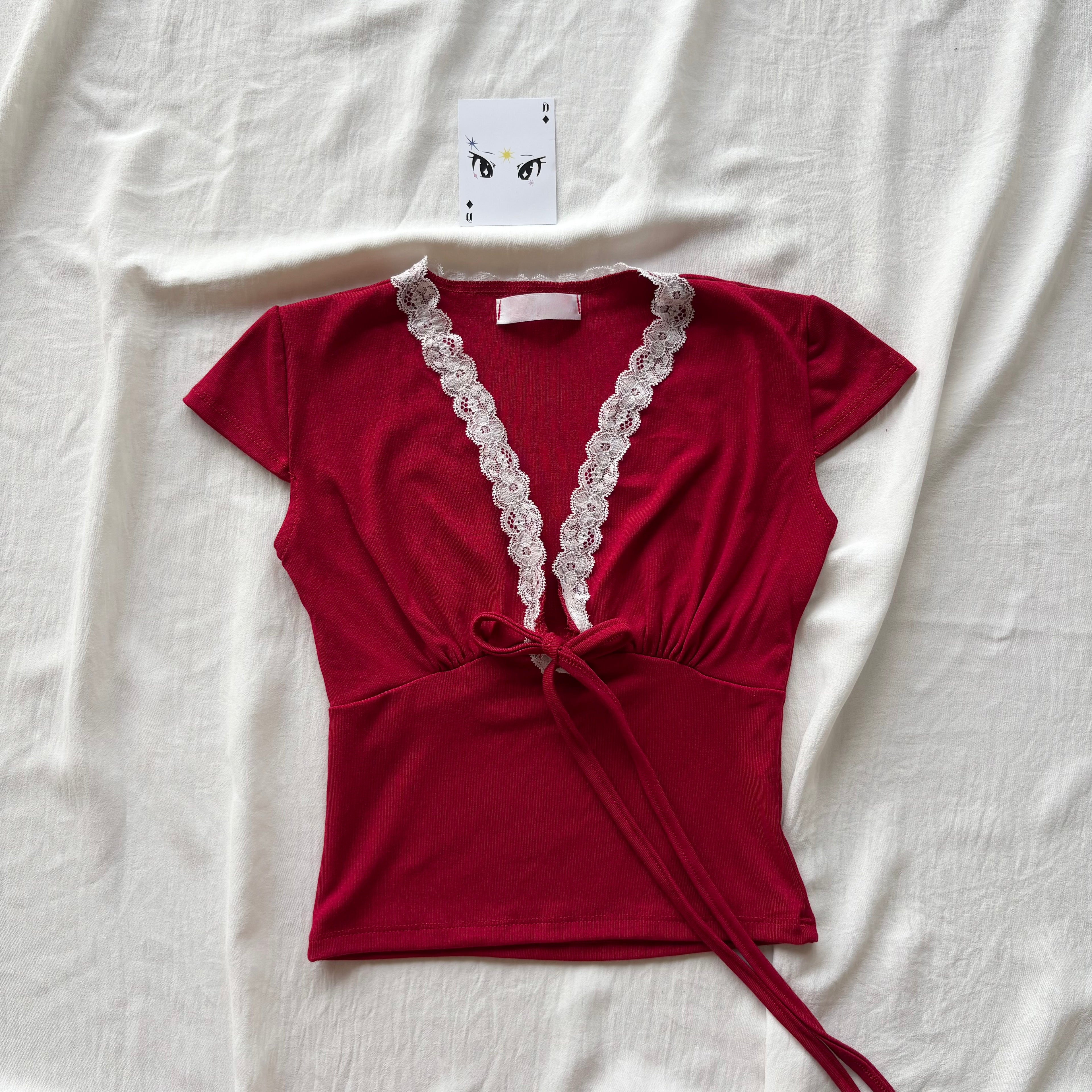 RED TOP (Bust : 28-32, Upper Waist : 22-26)