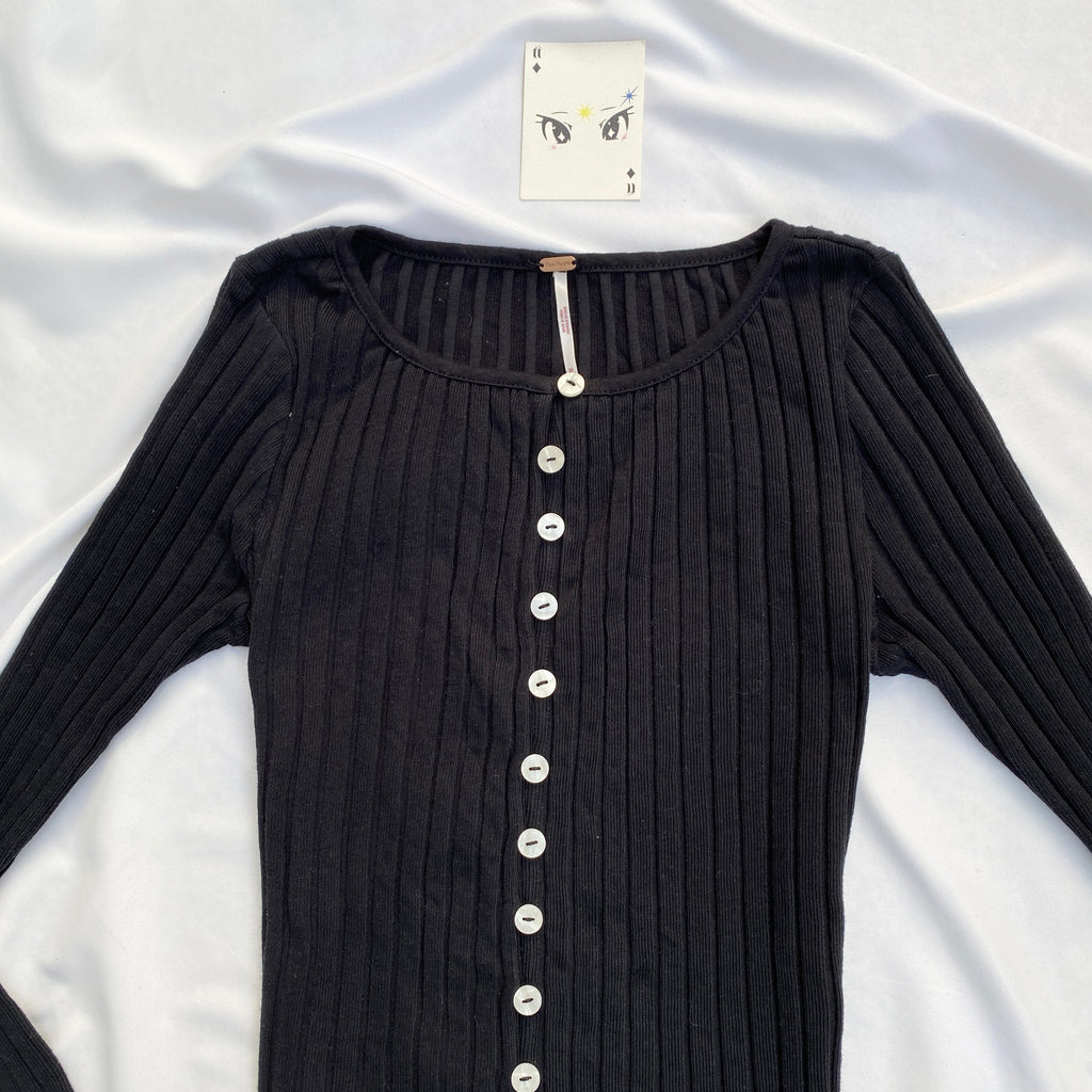 BLACK CARDIGAN/TOP FROM FREE PEOPLE (Multiple sizes available)