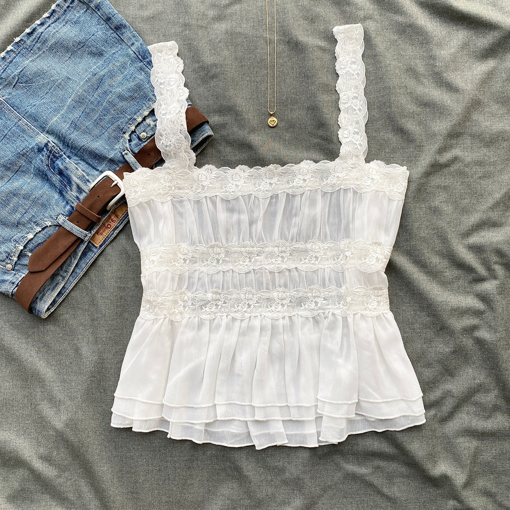 WHITE LACE TOP FROM FREE PEOPLE (Sizes available)