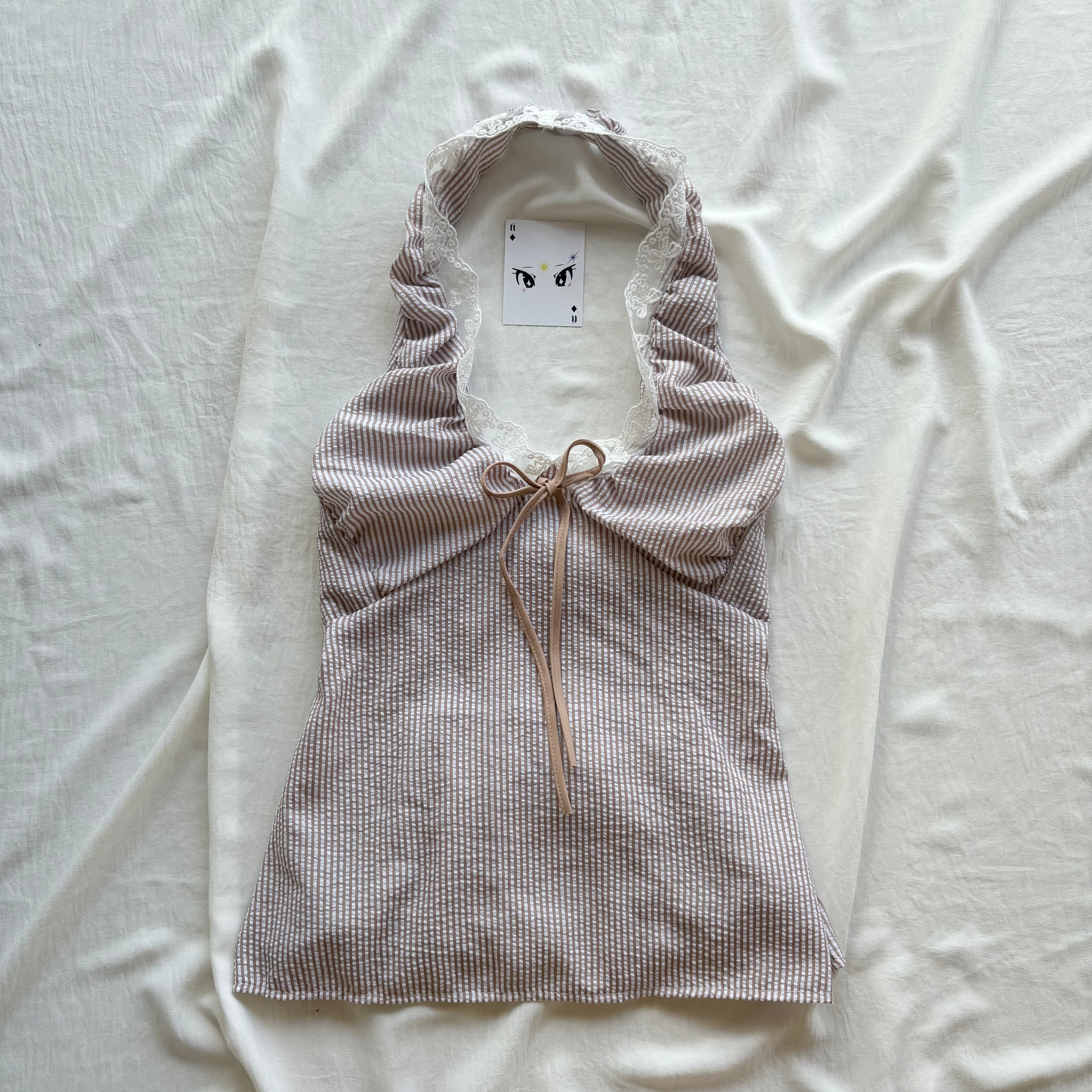 BROWN HALTER TOP (Bust : 30-34, Upper Waist : 23-28)