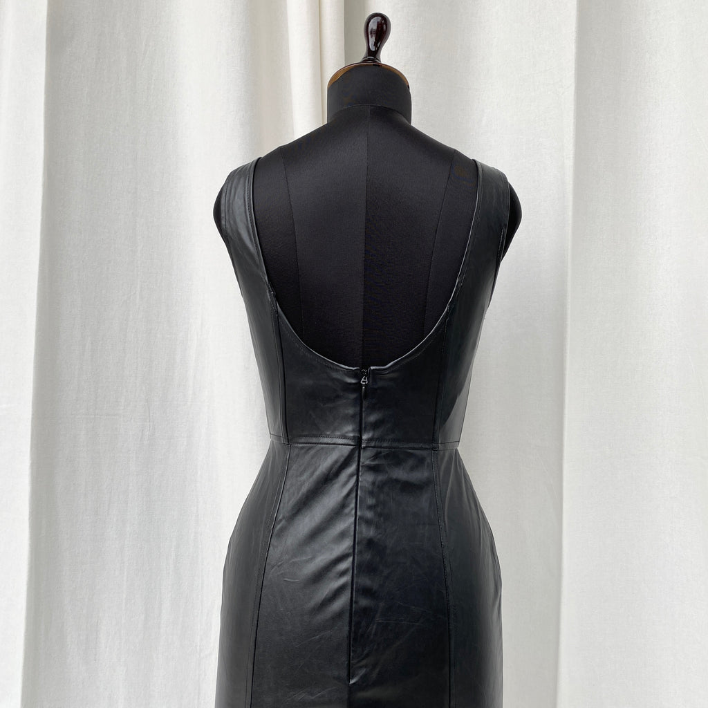FAUX LEATHER CORSET DRESS (Bust : 30-34, Upper Waist : 24-28)