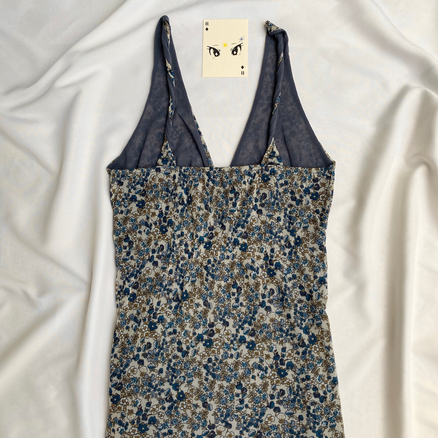 BLUE FLORAL TOP (Bust : 28-32, Upper Waist : 24-28)