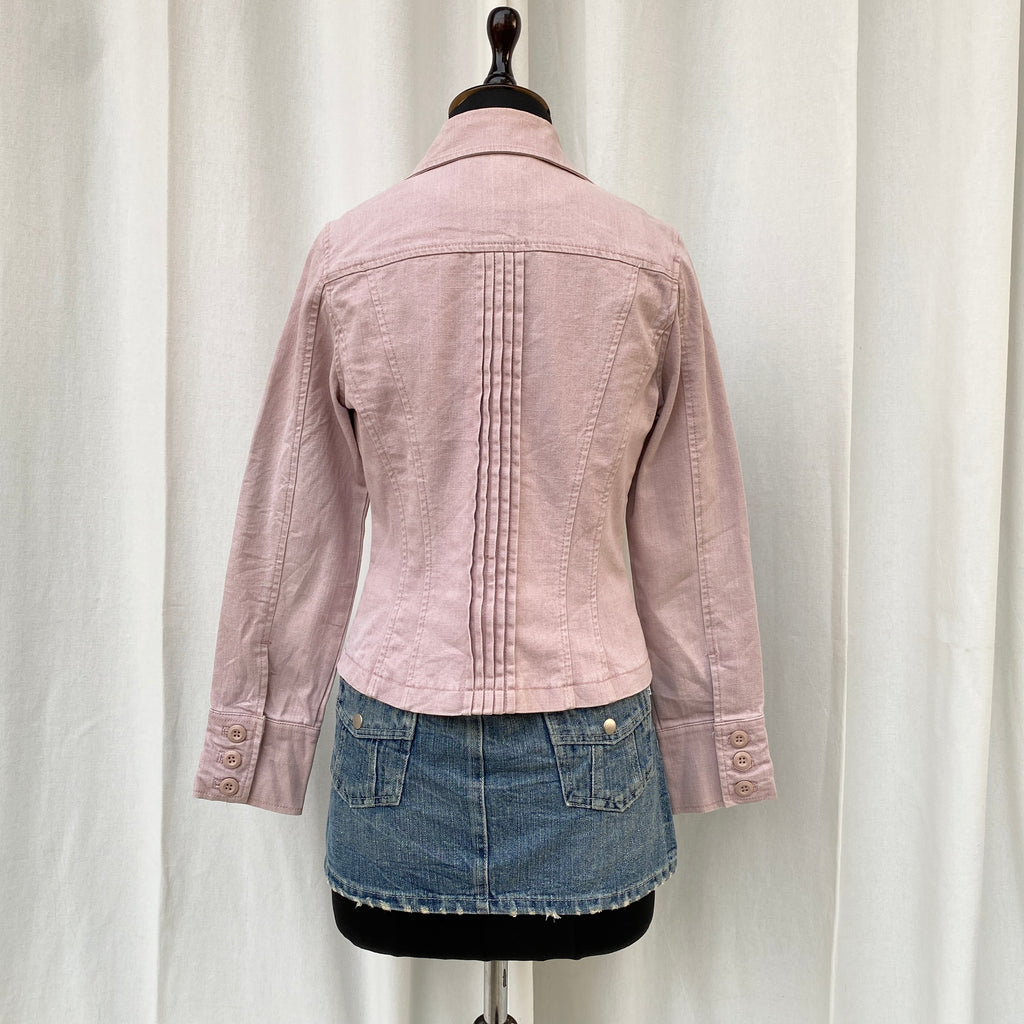 BLUSH PINK DENIM JACKET (Fits XS/S)