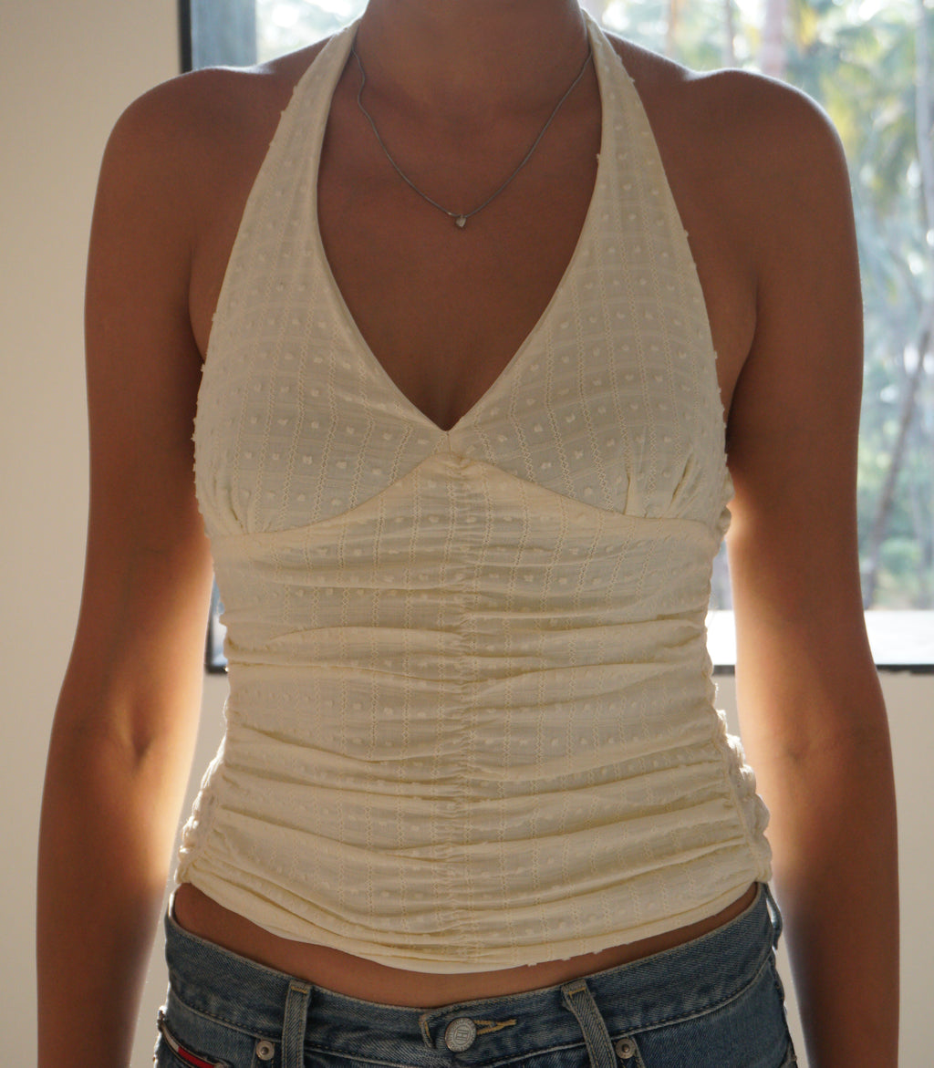 BLACK HALTER TOP (Bust : 28-32, Upper Waist : 22-26)