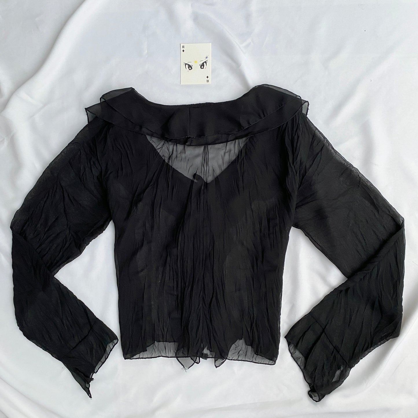 BLACK MESH BLOUSE (Bust : 34-38, Upper Waist : 28-34)