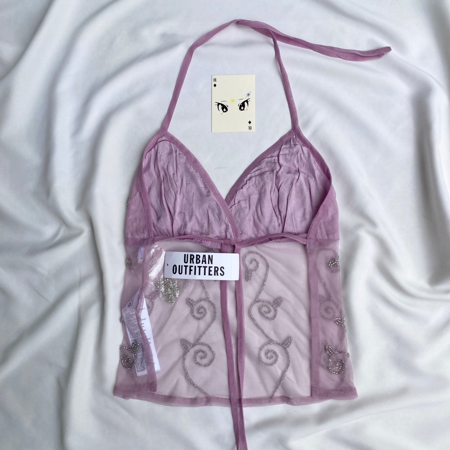 PURPLE EMBELLISHED HALTER TOP TROM URBAN OUTFITTERS (Multiple sizes available)