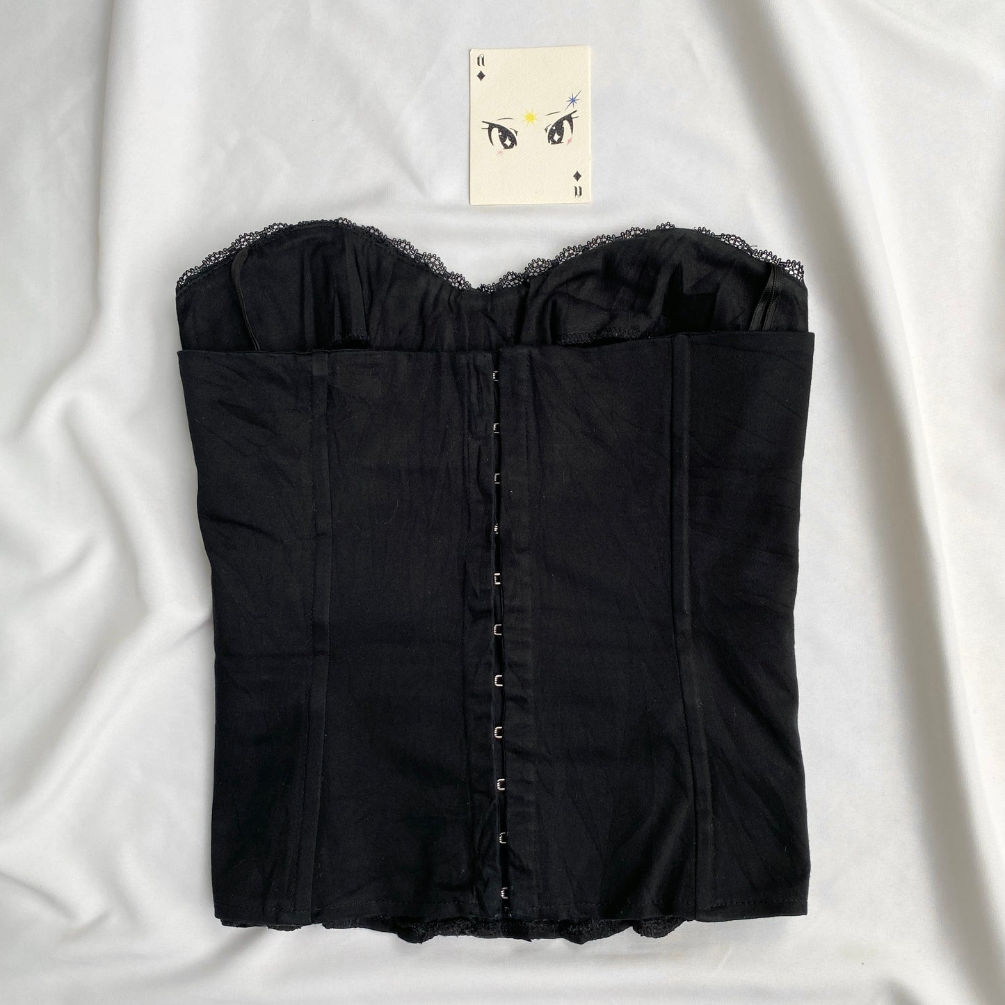 BLACK CORSET FROM RIVER ISLAND (Bust : 30-34, Upper Waist : 26-29)