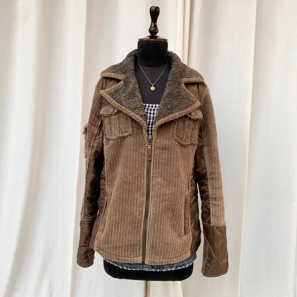 BROWN FUR JACKET (Fits M/L/XL)
