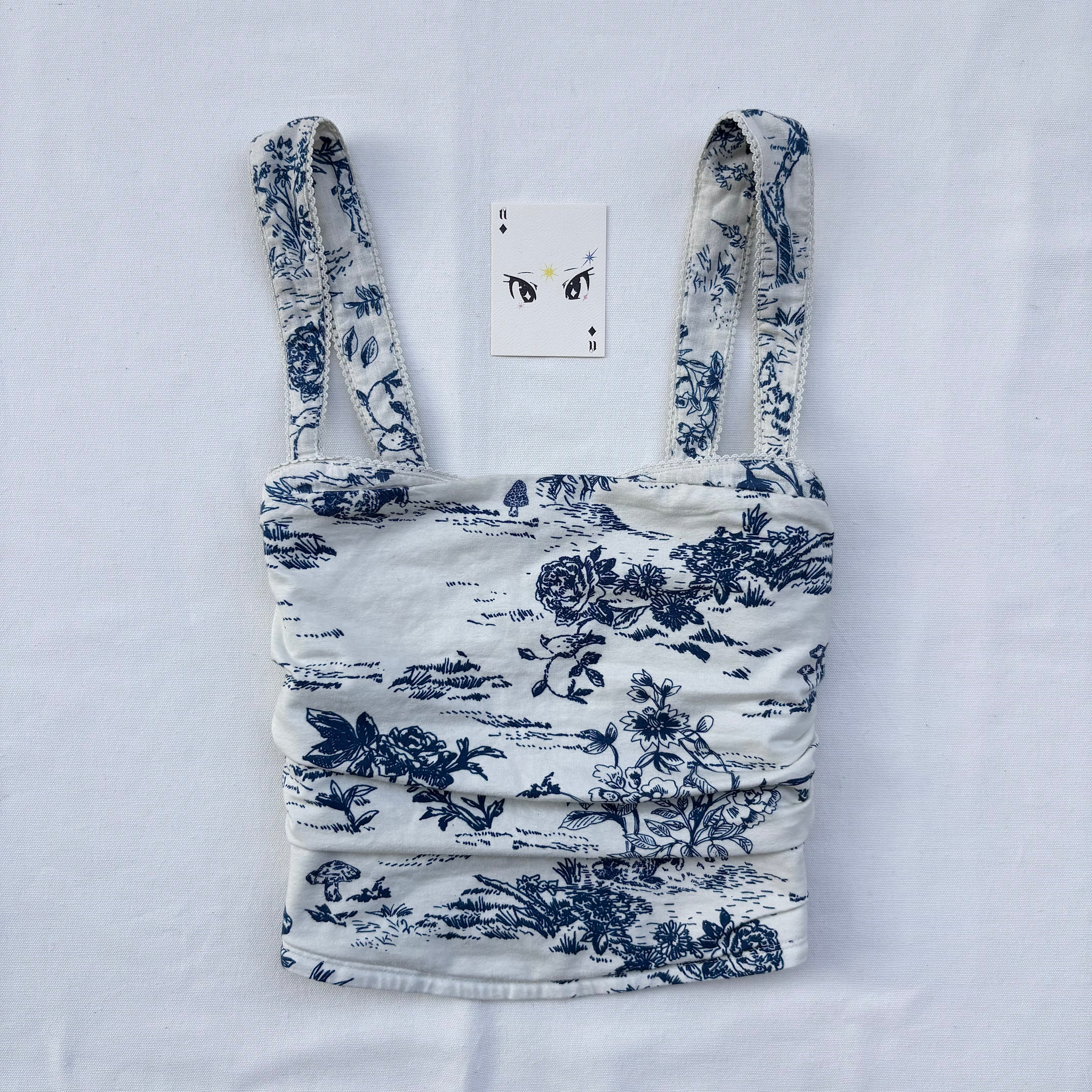 BLUE TOP FROM FREE PEOPLE (Bust : 30-34, Upper Waist : 24-28)