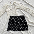 POLKA DOT SKIRT (Waist : 24-26)