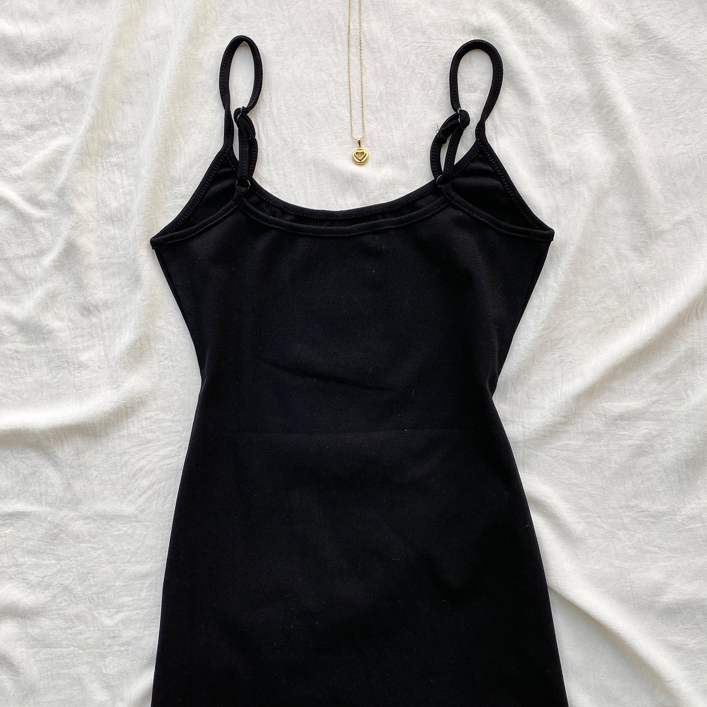 BLACK TANK MINI DRESS  (Bust : 28-32, Upper Waist : 23-26)