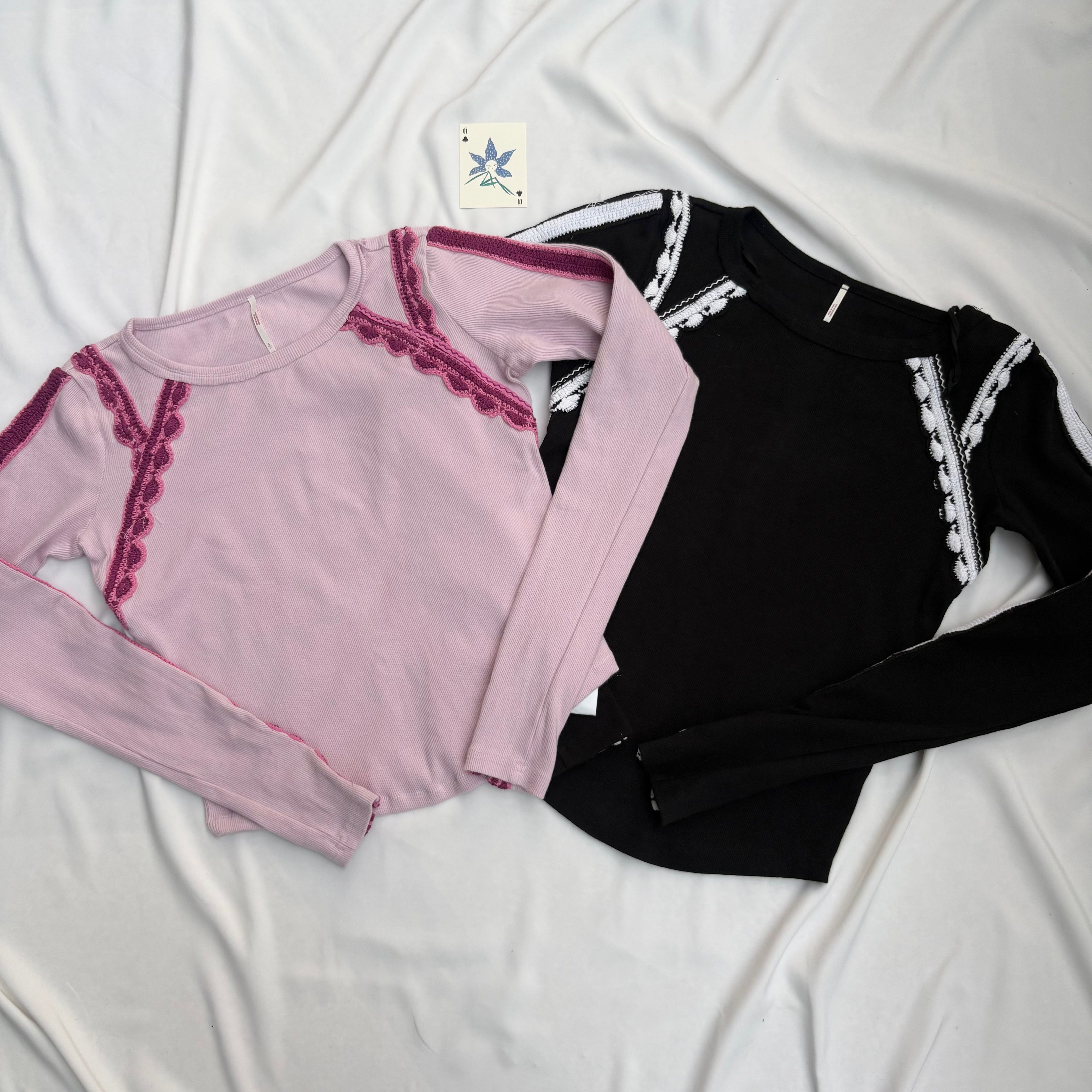 BLACK EMBROIDERED TOP FROM FREE PEOPLE (Multiple sizes available)