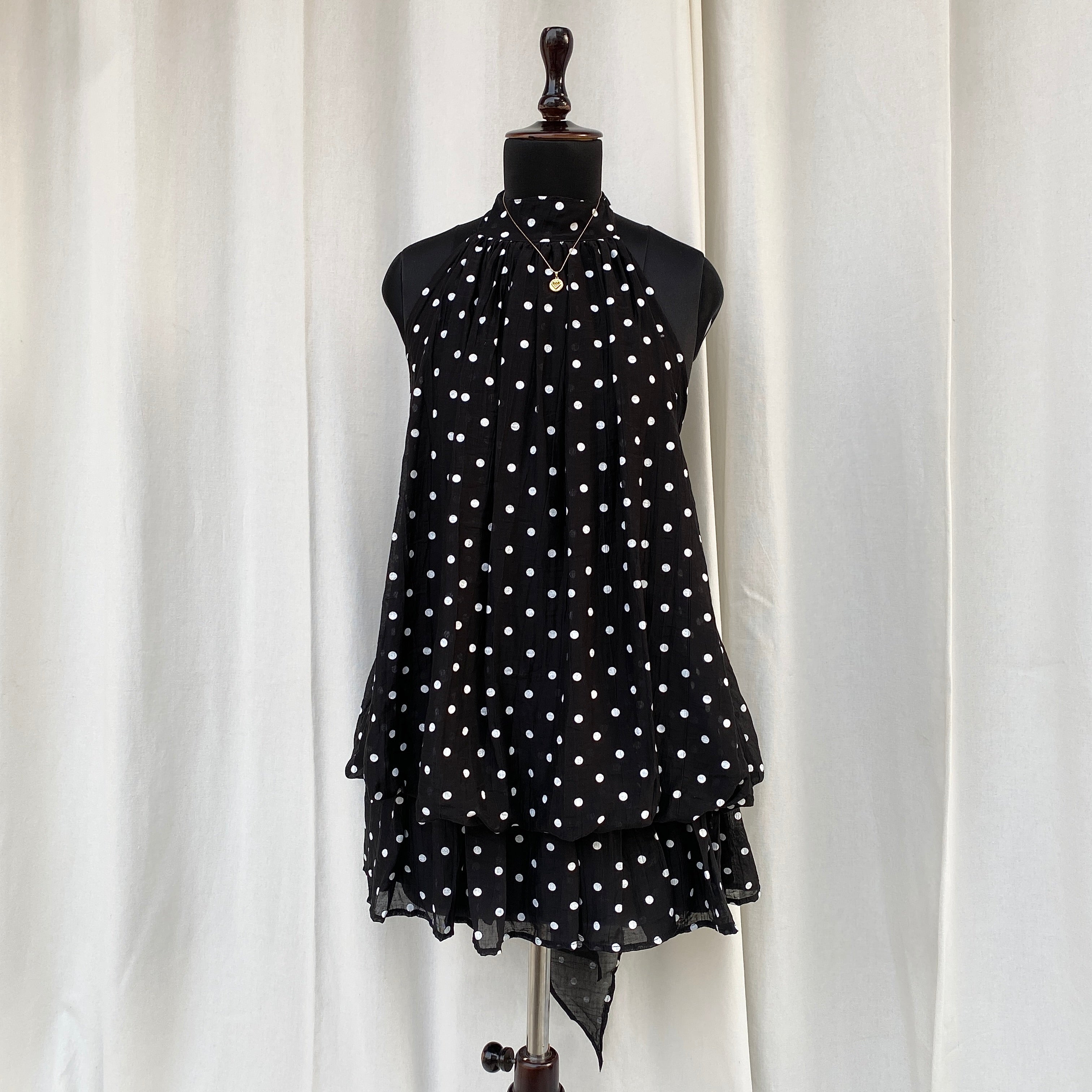 POLKA DOT DRESS (Bust : 30-36, Upper Waist : 24-32)