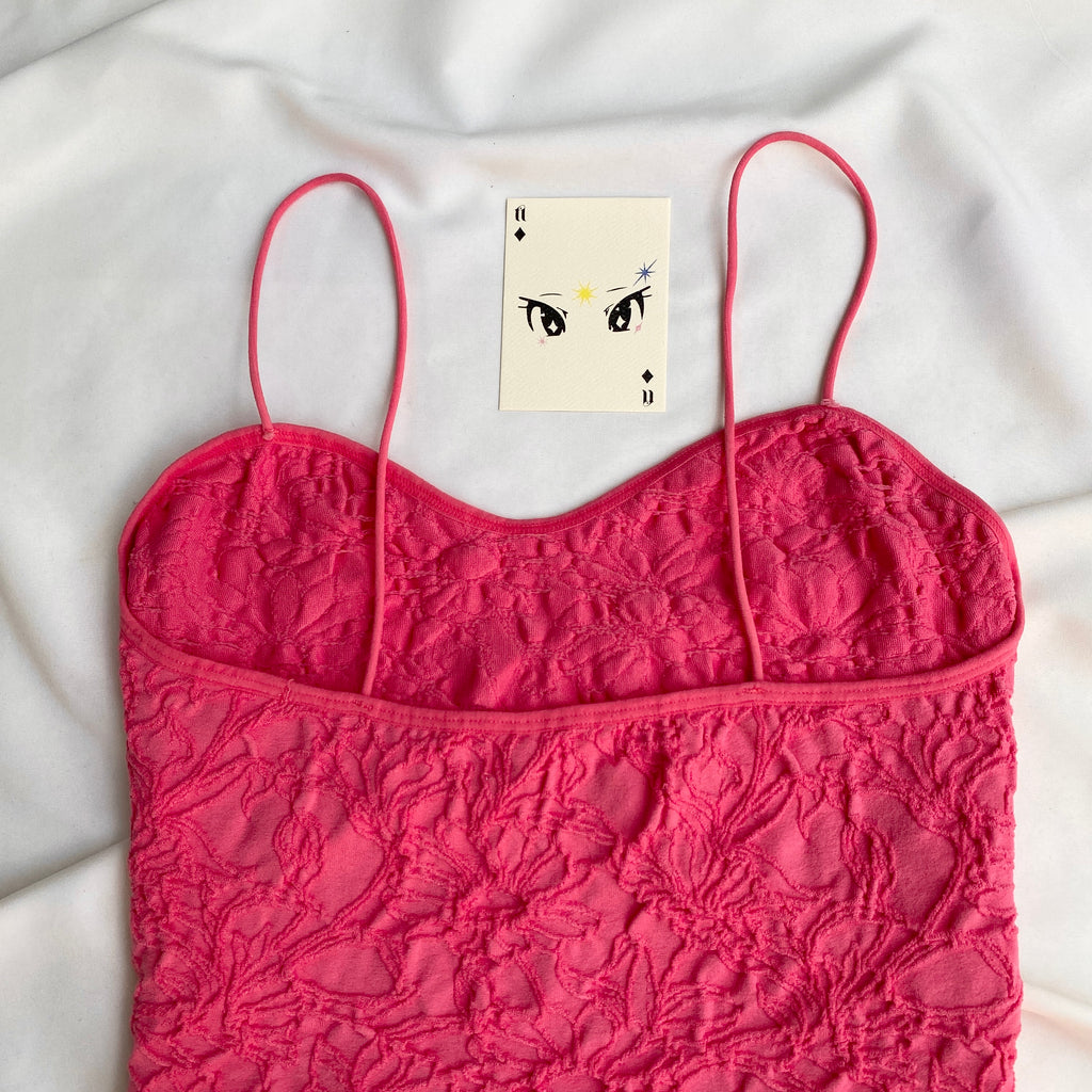 PINK EMBOSSED TOP  (Bust : 34-36, Upper Waist : 28-36)