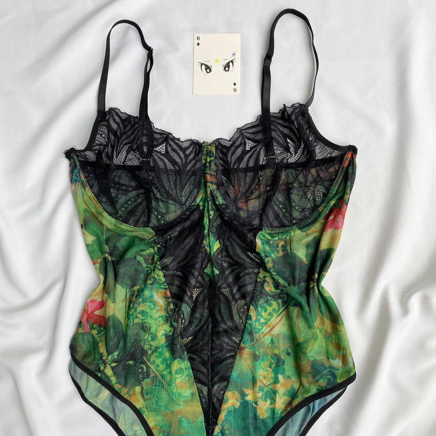 GREEN BODYSUIT (Bust : 36-38, Upper Waist : 32-38)