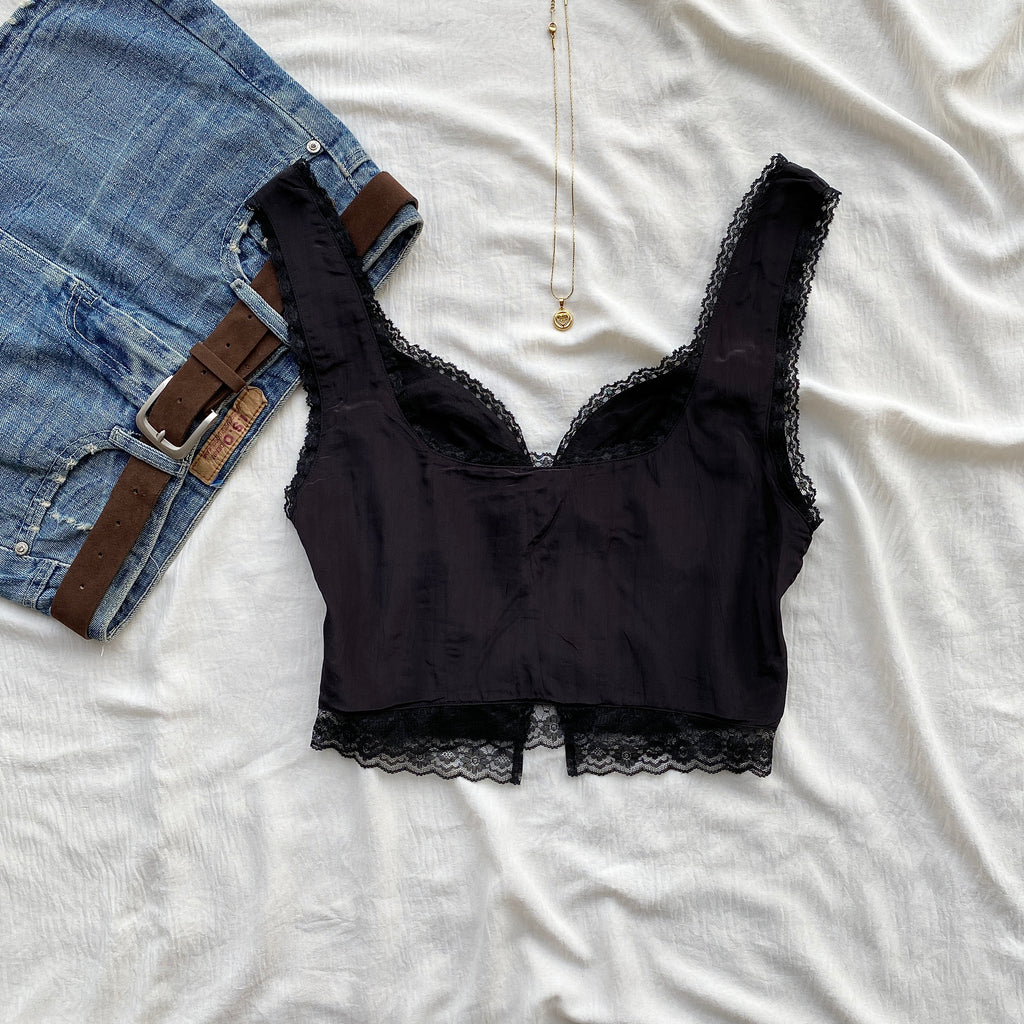 BLACK TOP FROM COTTON ON (Bust : 32-34, Upper Waist : 26-32)